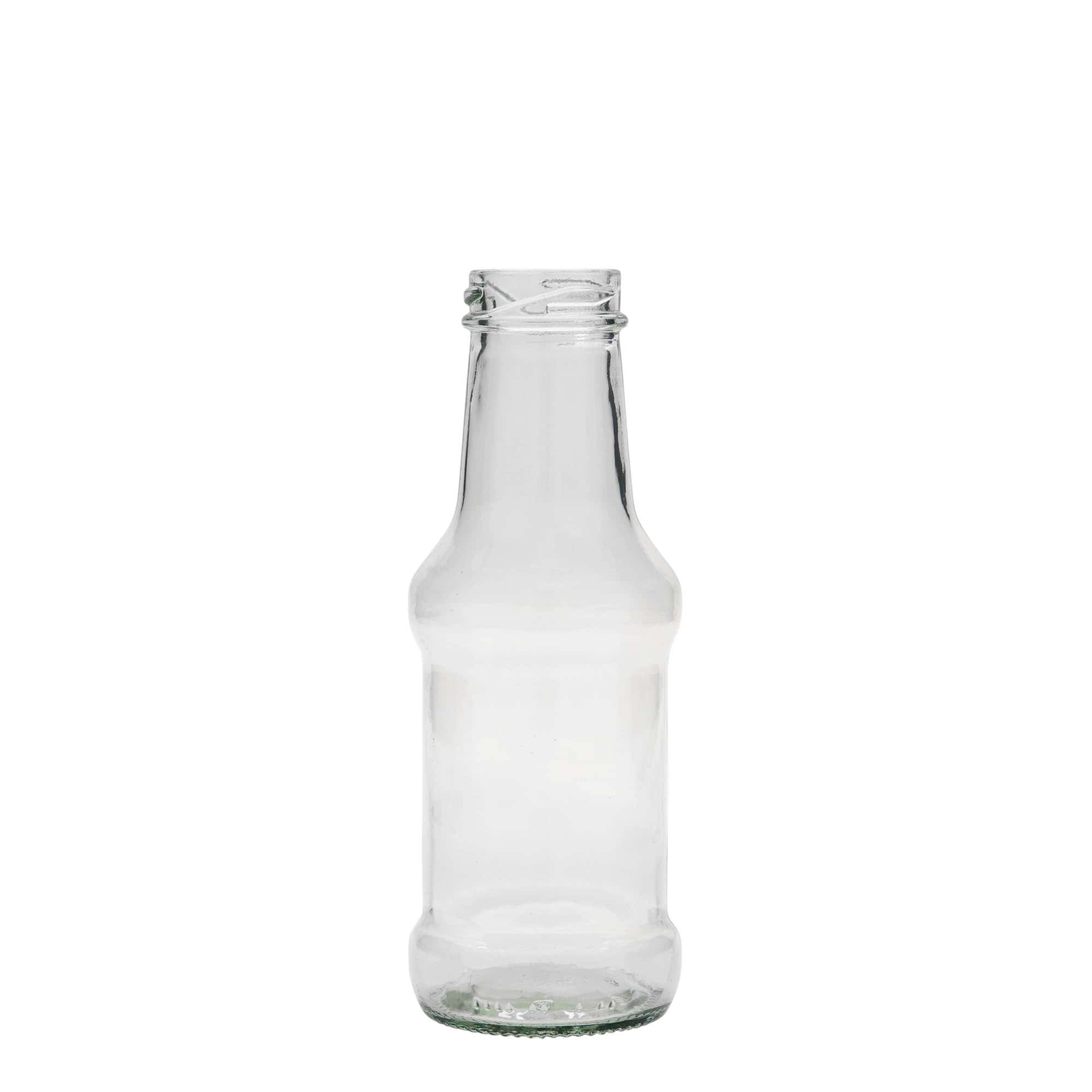 250 ml fľaša na omáčku, sklo, hrdlo: Twist-Off (TO 38)
