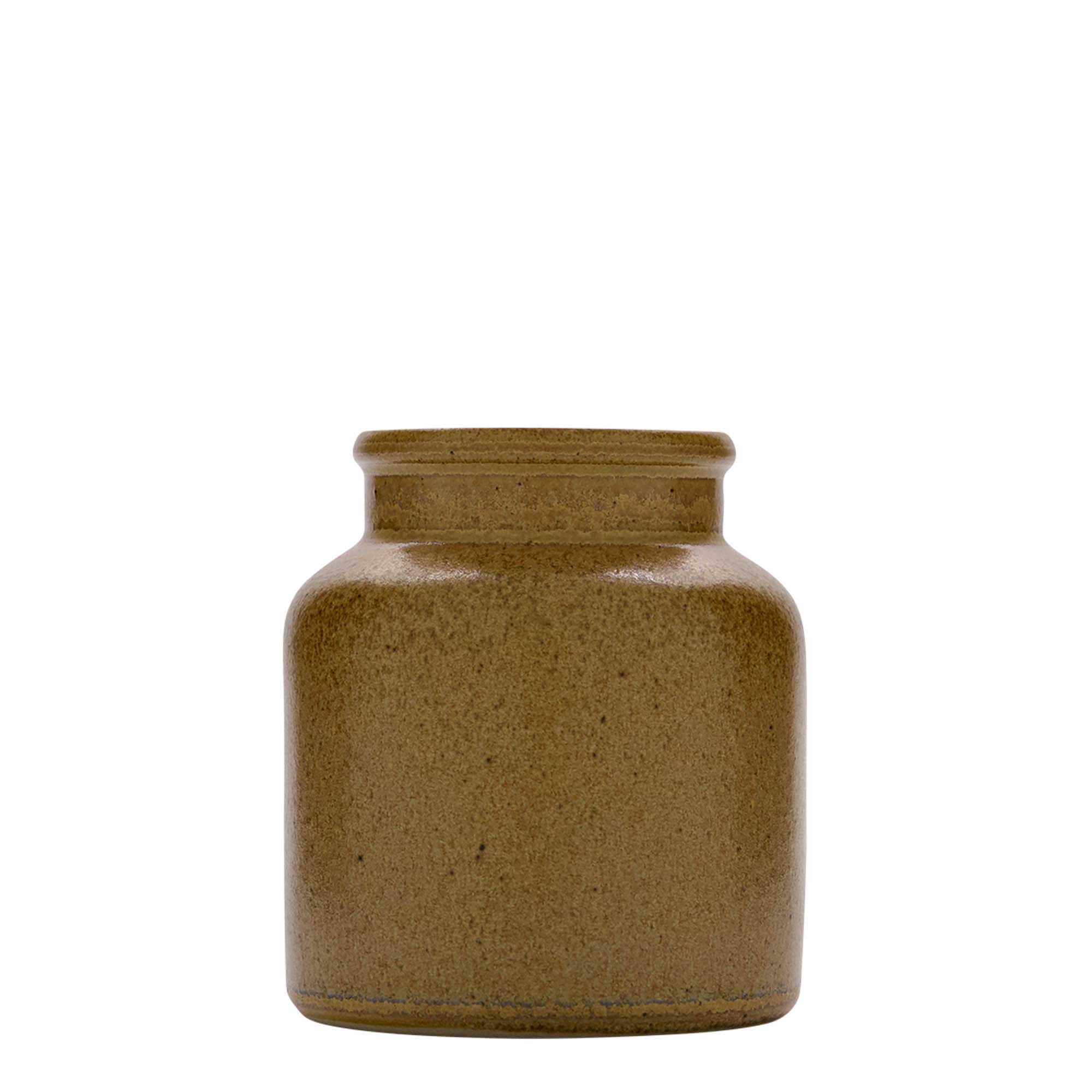 270 ml kameninový hrniec, keramika, hnedo-kryštalický, ústie: preklápací kryt