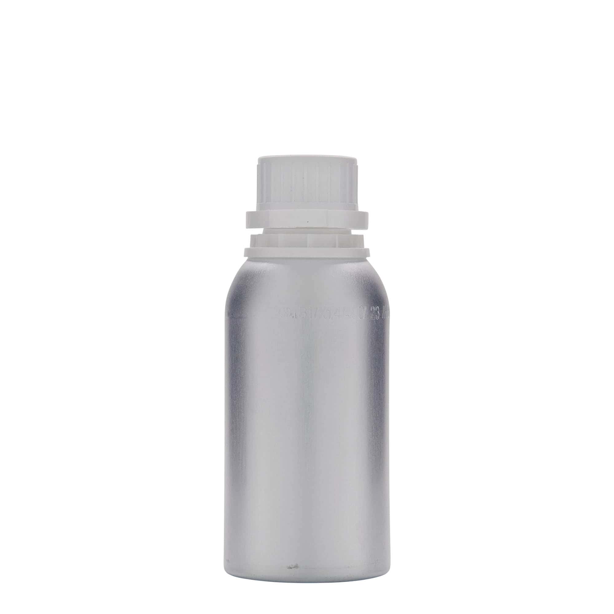 275 ml hliníková fľaša, kov, strieborná, hrdlo: DIN 32