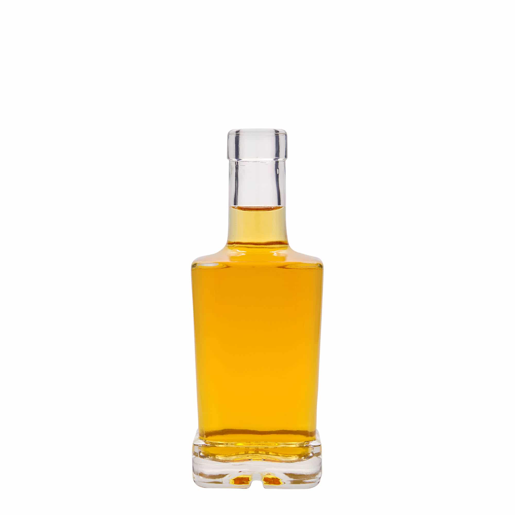 250 ml sklená fľaša „Rene“, štvorcová, hrdlo: korok