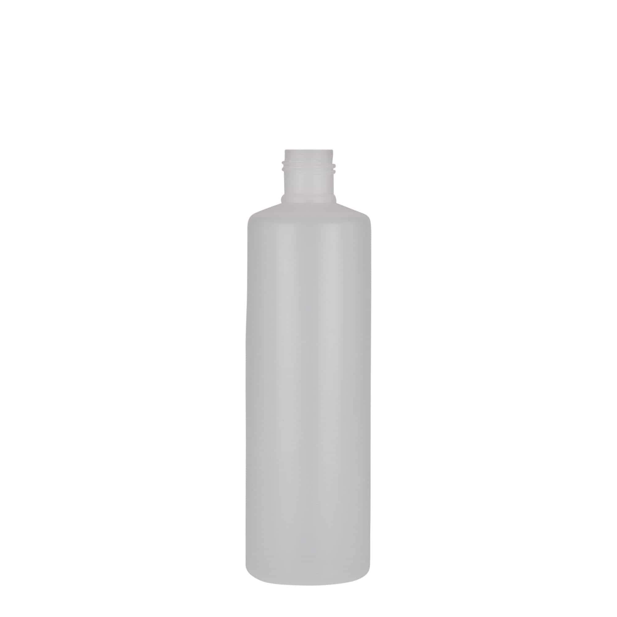 250 ml okrúhla fľaša, PE plast, prírodná farba, hrdlo: skrutkovací uzáver 250 ml okrúhla fľaša, PE plast, prírodná farba, hrdlo: skrutkovací uzáver