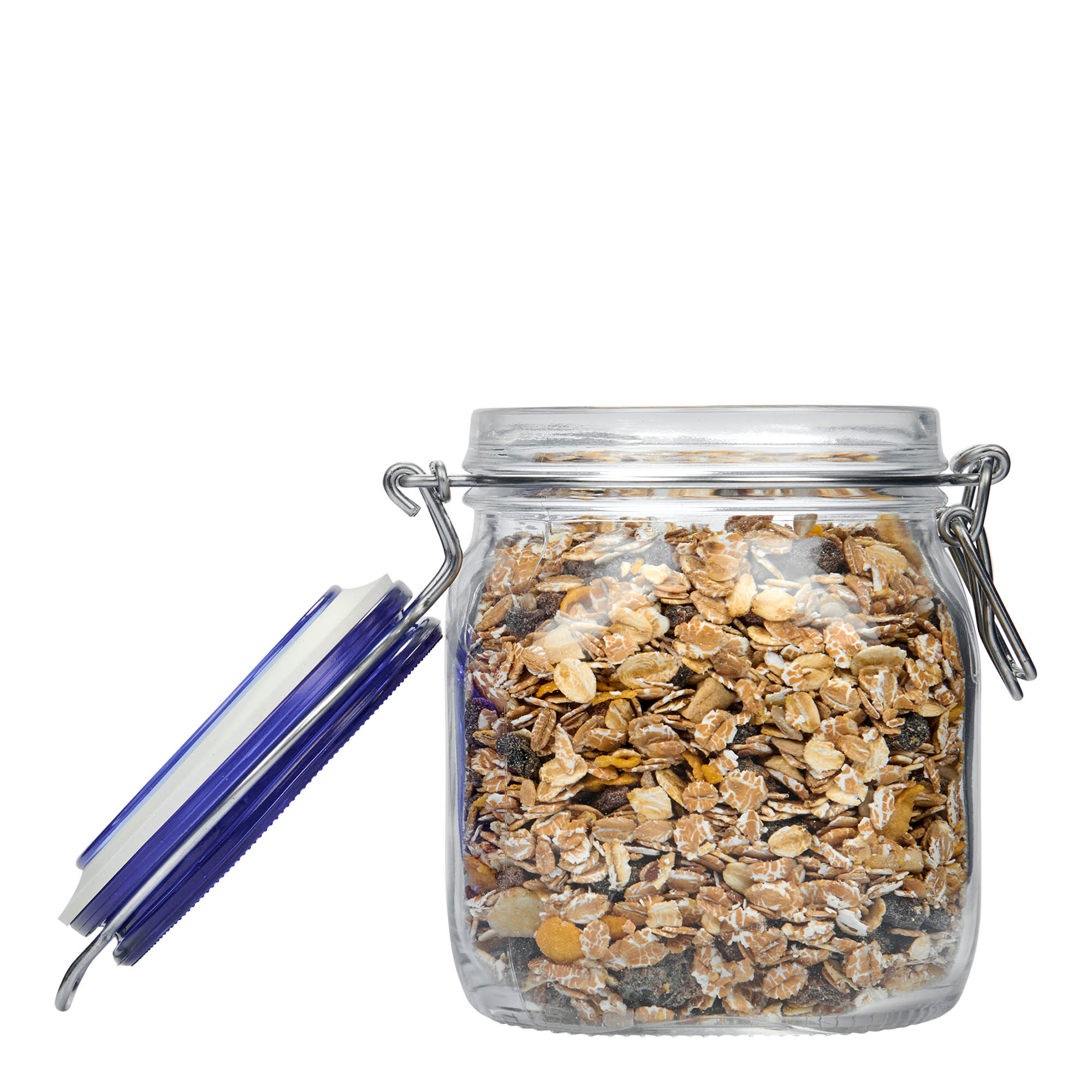 750 ml drôtová fľaša 'Fido' modrý vrchnák, štvorcová, hrdlo: drôtové uzáver 750 ml drôtová fľaša 'Fido' modrý vrchnák, štvorcová, hrdlo: drôtové uzáver