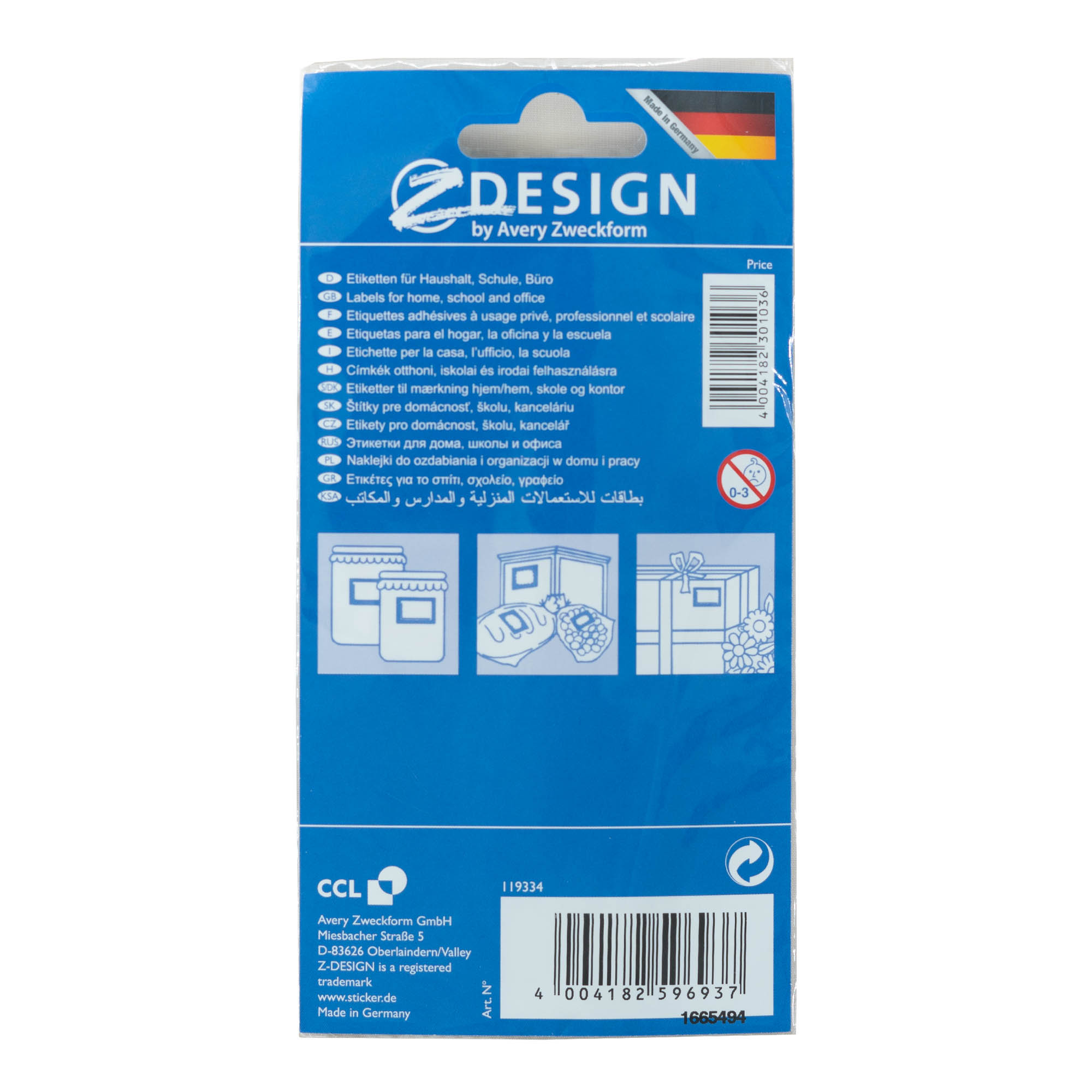 Zweckform etikety „Ovocný rámček“, obdĺžnikové, papierové, viacfarebné