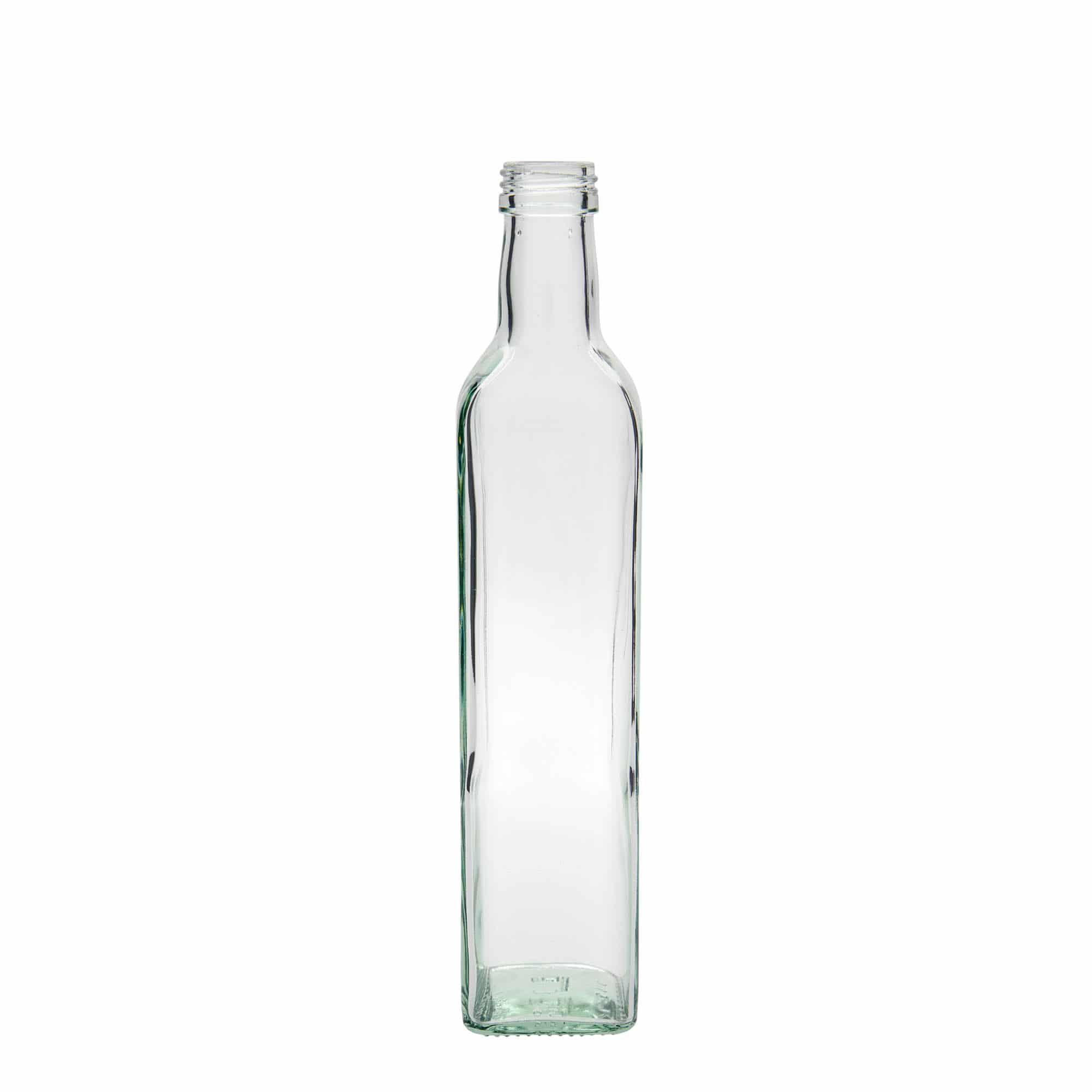 500 ml sklená fľaša „Marasca“, štvorcová, hrdlo: PP 31,5 500 ml sklená fľaša „Marasca“, štvorcová, hrdlo: PP 31,5