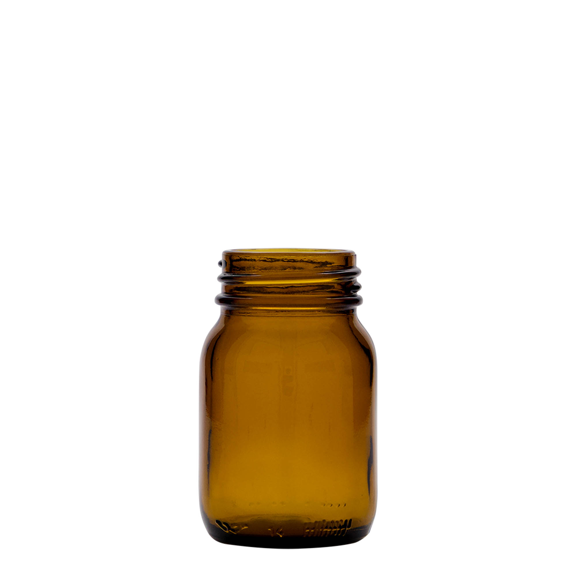 75 ml širokouhlové sklo, hnedé, hrdlo: DIN 40 75 ml širokouhlové sklo, hnedé, hrdlo: DIN 40