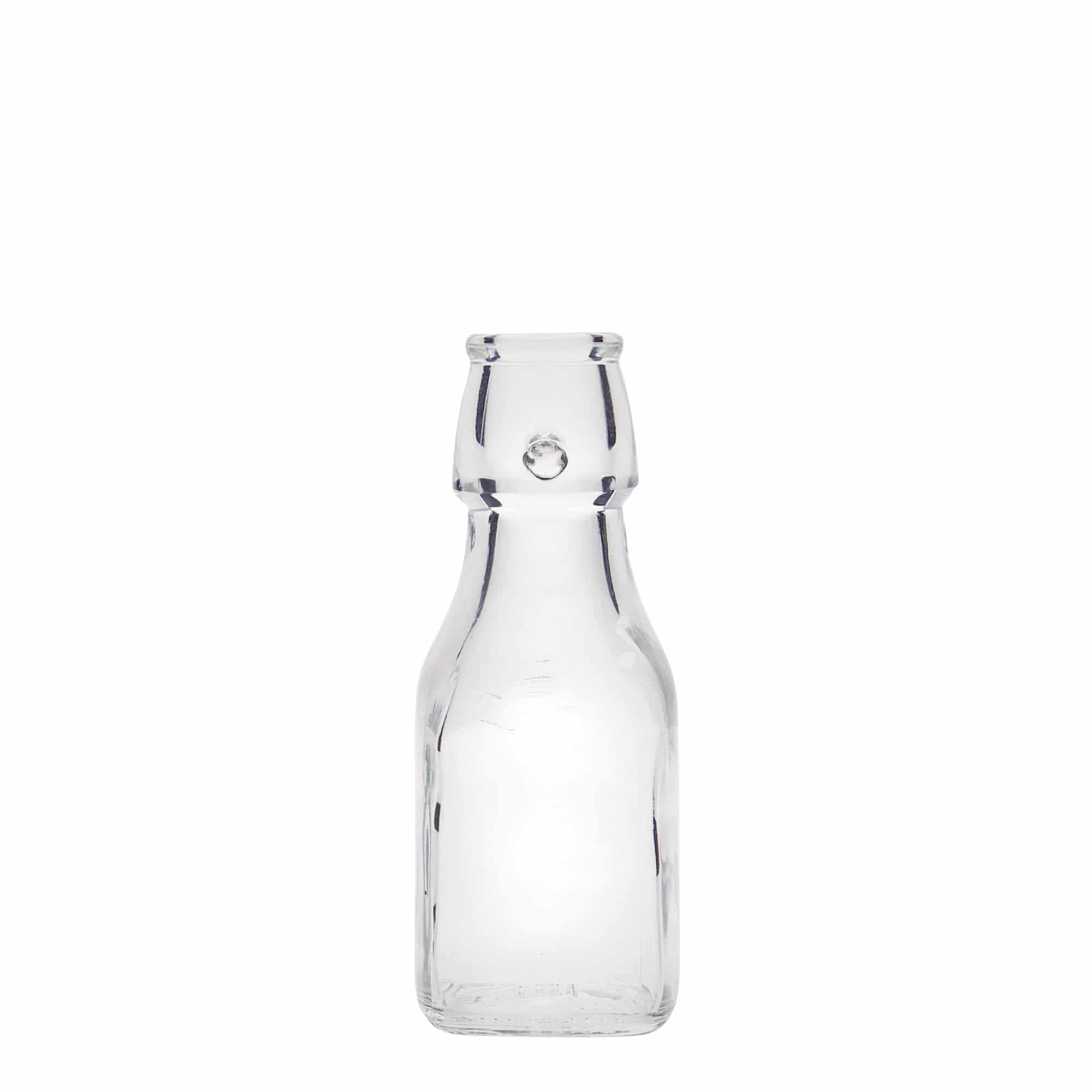 125 ml sklenená fľaša 'Swing', štvorcová, hrdlo: pákové uzáver 125 ml sklenená fľaša 'Swing', štvorcová, hrdlo: pákové uzáver