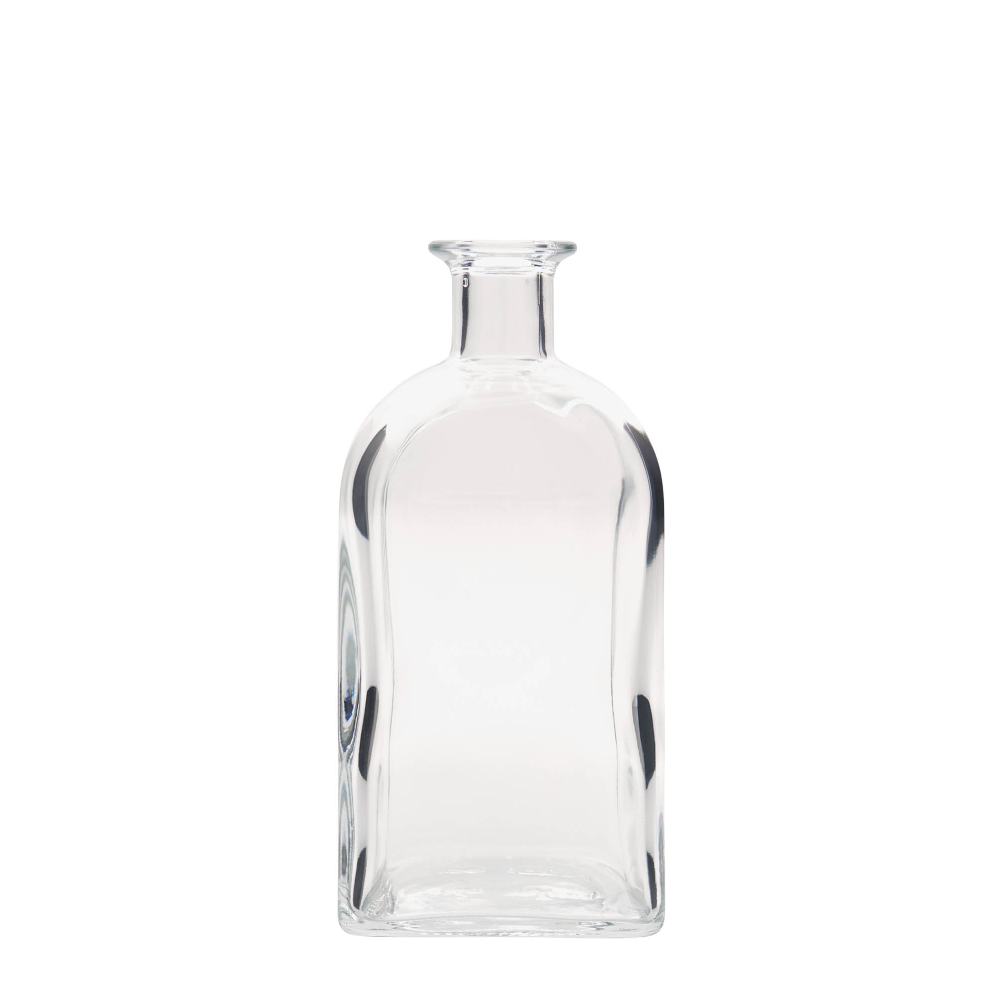 700 ml sklenená fľaša Apotheker Carré, štvorcová, hrdlo: korok