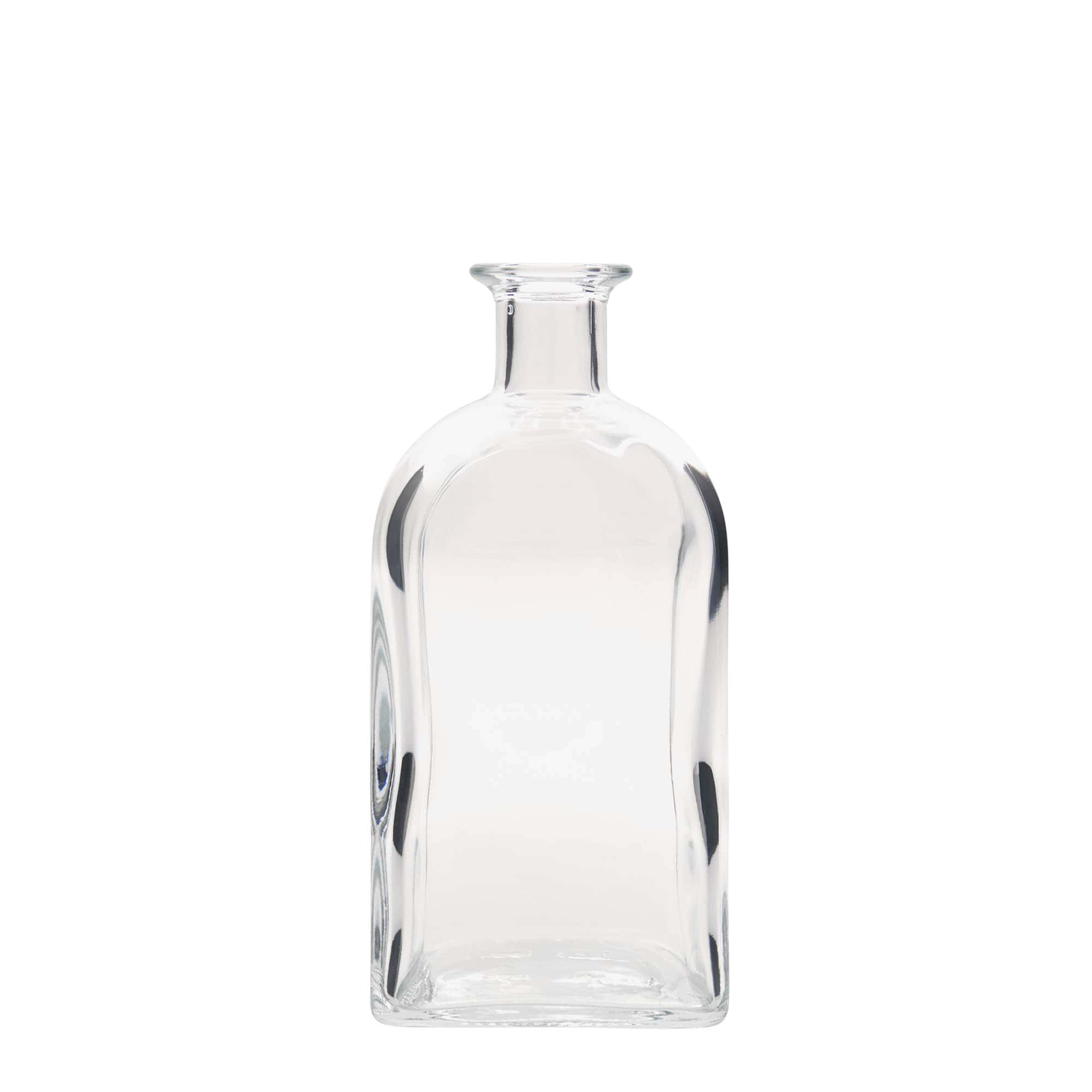 700 ml sklenená fľaša Apotheker Carré, štvorcová, hrdlo: korok
