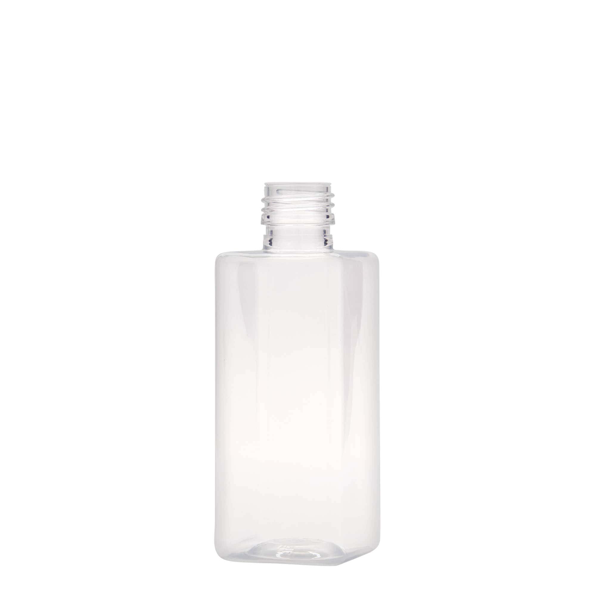 250 ml PET fľaša 'Karl', štvorcová, plast, hrdlo: PP 28