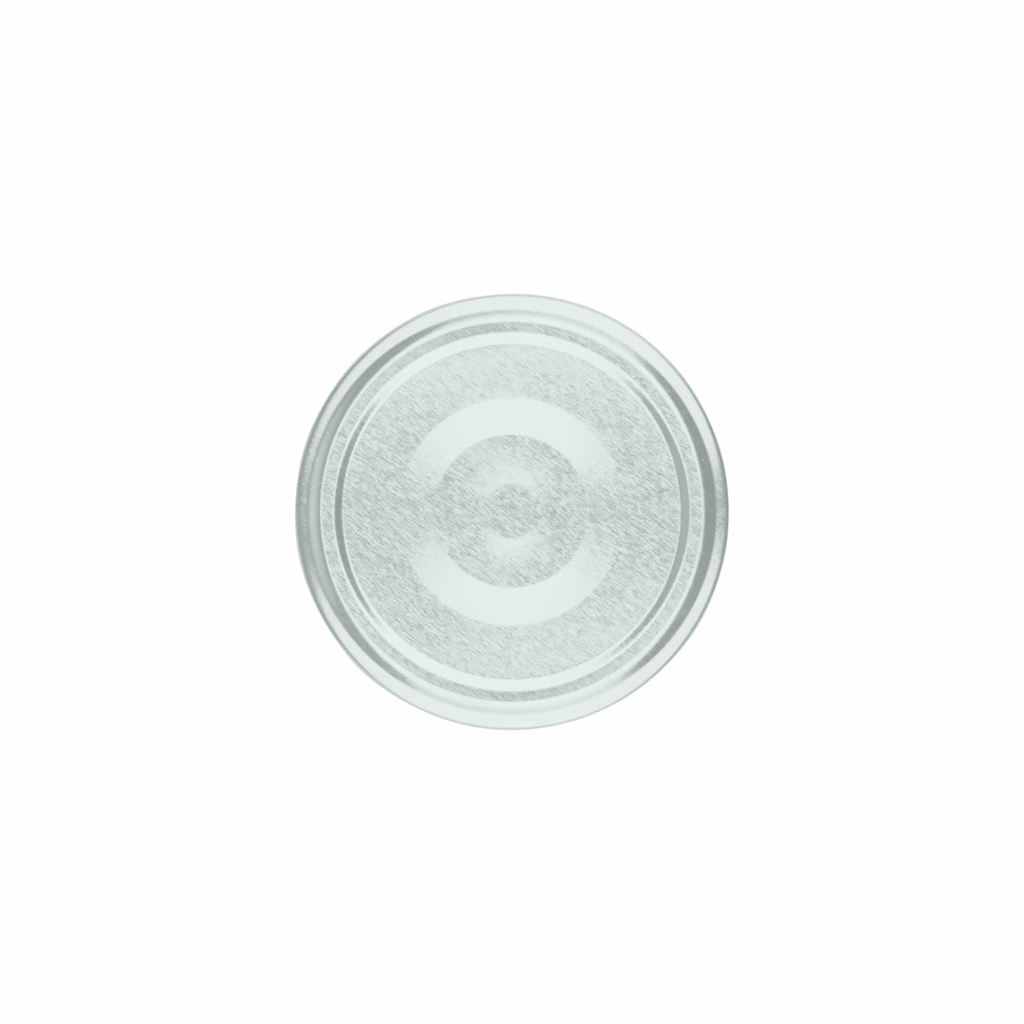 Twist-Off viečko, biely plech, strieborné, pre hrdlo: TO 66 Twist-Off viečko, biely plech, strieborné, pre hrdlo: TO 66