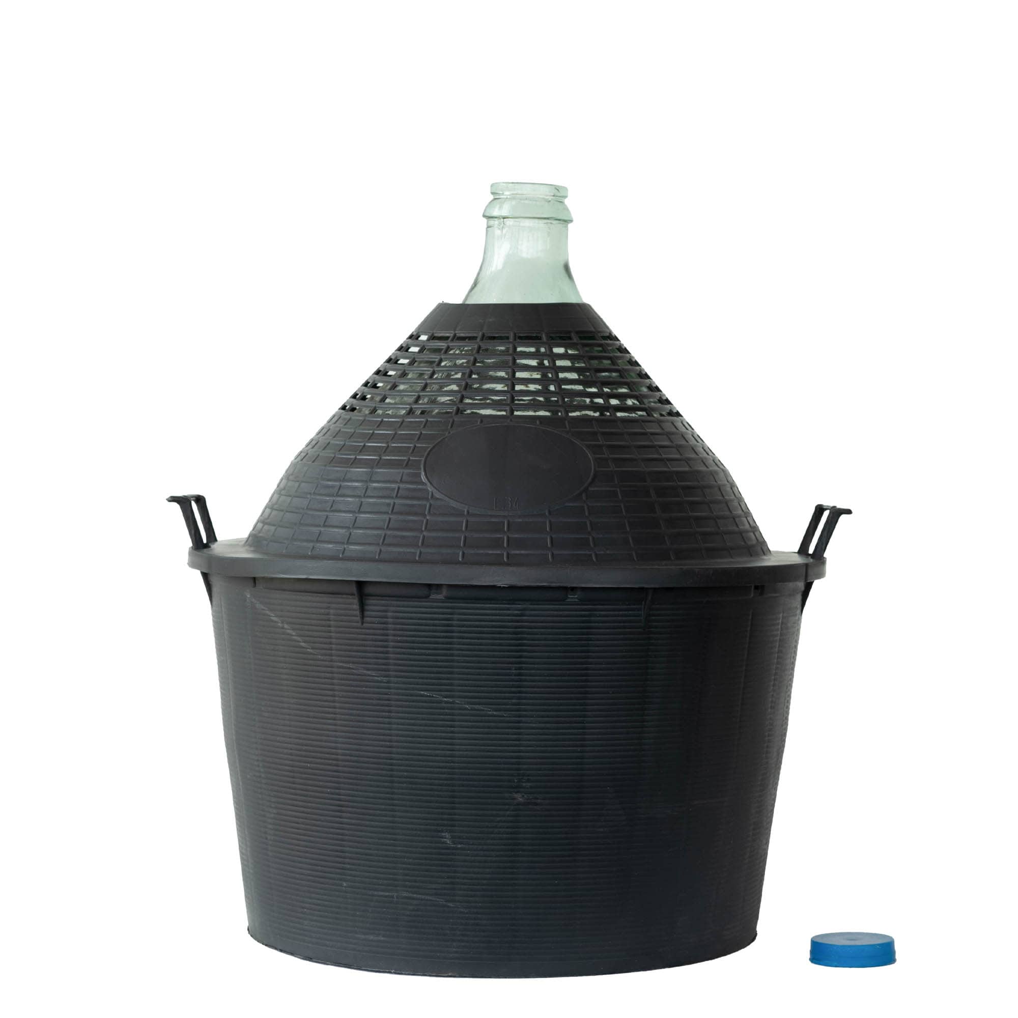 34 l balónová fľaša s úzkym hrdlom, sklo, otvor: nasadzovací uzáver