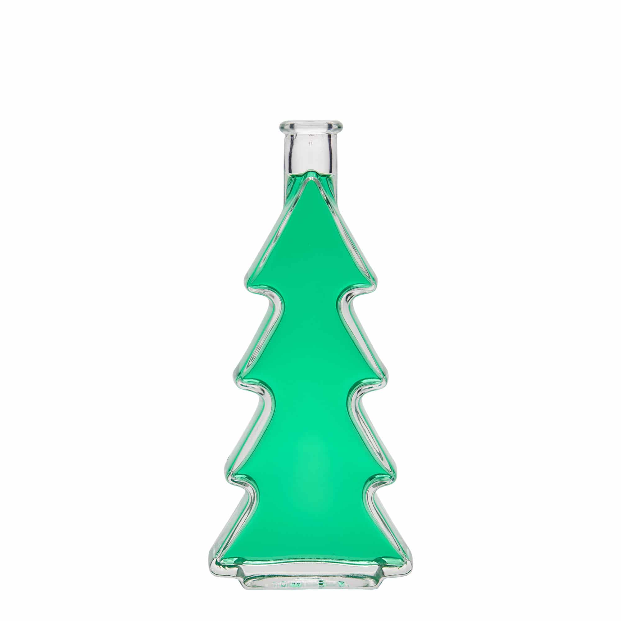 200 ml sklená fľaša „Vianočná jedlička“, hrdlo: korok