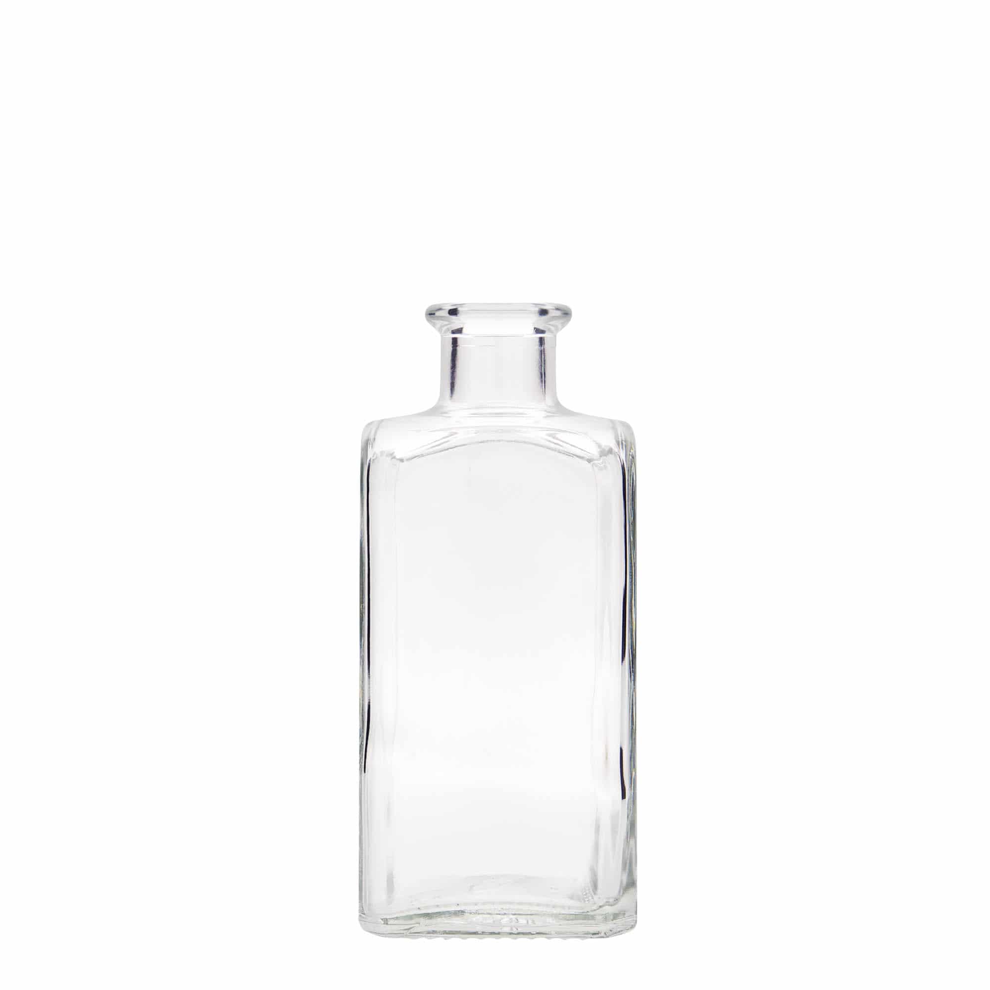 250 ml sklená fľaša lekárnik Carré, štvorcová, hrdlo: korok 250 ml sklená fľaša lekárnik Carré, štvorcová, hrdlo: korok