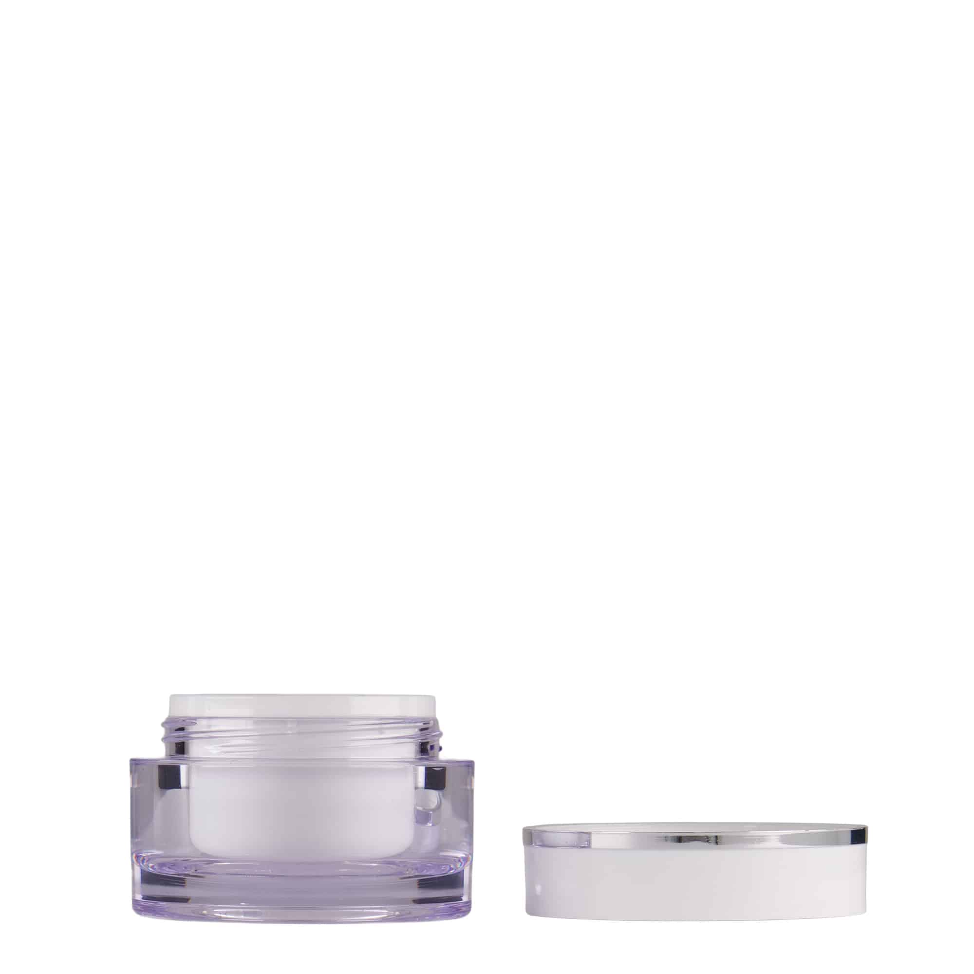 10 ml téglik, SAN plast, biela farba, hrdlo: skrutkovací uzáver