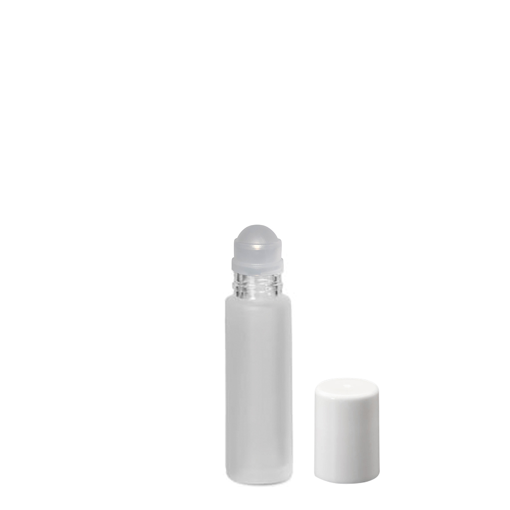 10 ml roll-on fľaša, sklo, matné, hrdlo: skrutkovací uzáver