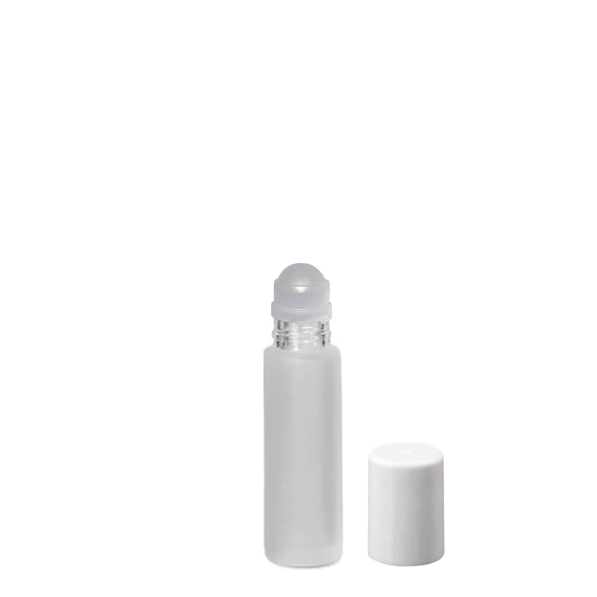 10 ml roll-on fľaša, sklo, matné, hrdlo: skrutkovací uzáver
