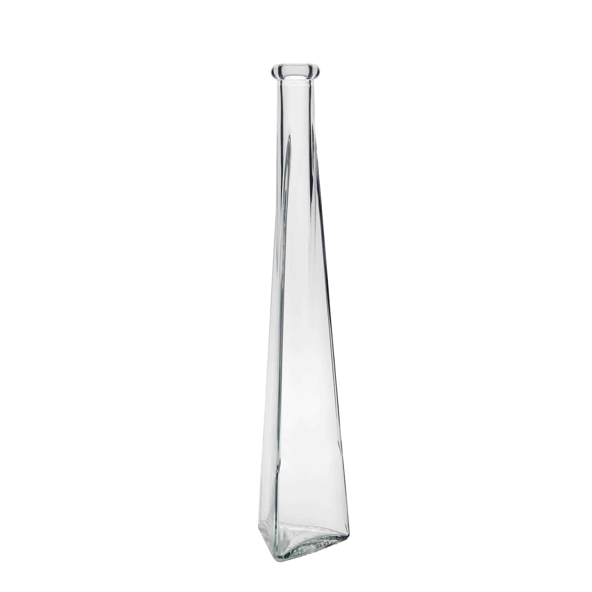 200 ml sklená fľaša „Dama Triangolore“, trojhranná, hrdlo: korok