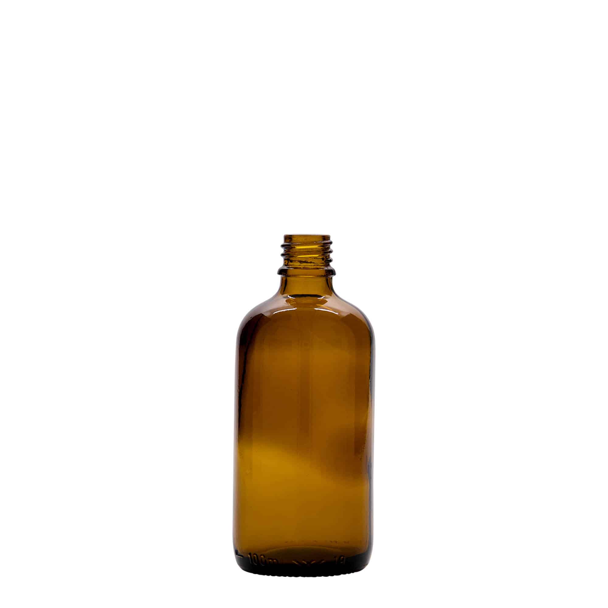 100 ml liekovka, sklená, hnedá farba, hrdlo: DIN 18 100 ml liekovka, sklená, hnedá farba, hrdlo: DIN 18