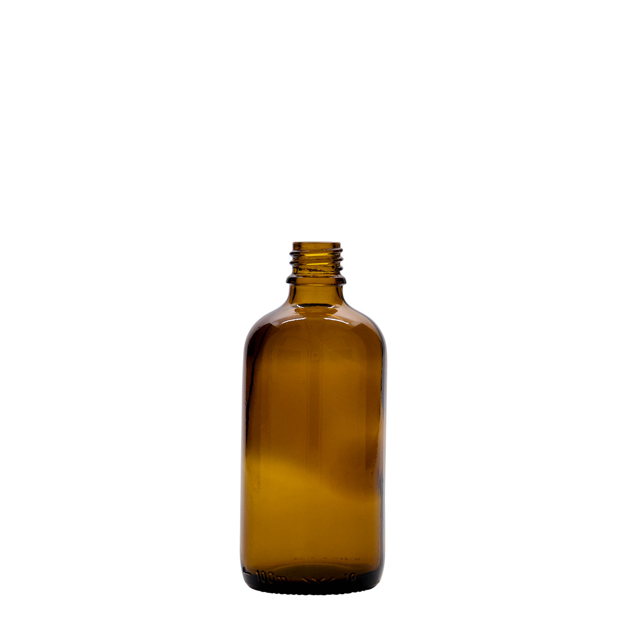 100 ml lekárska fľaša, sklo, hnedá, hrdlo: DIN 18 100 ml lekárska fľaša, sklo, hnedá, hrdlo: DIN 18
