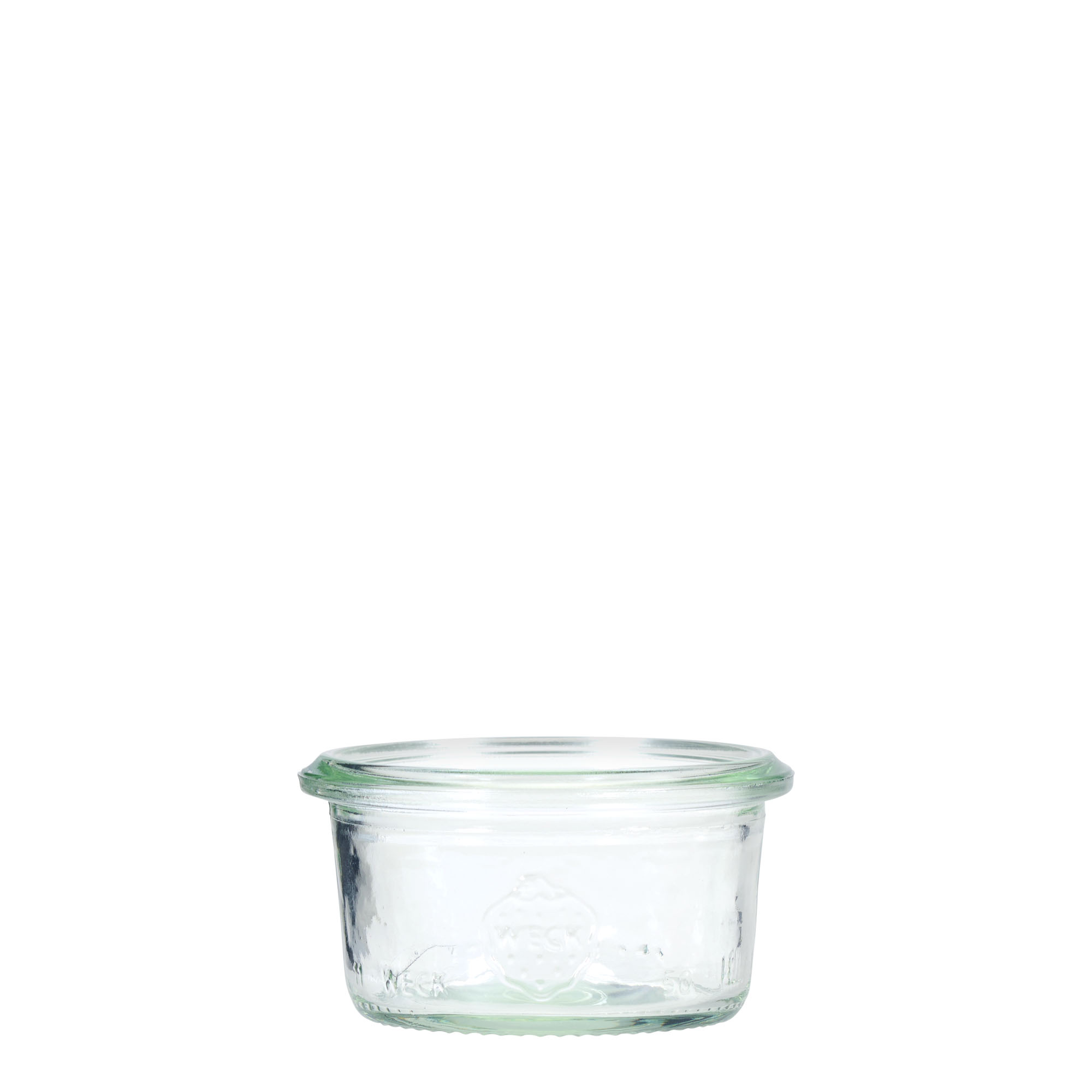 50 ml WECK-pohár na zvrhnutie, otvor: okrúhly okraj 50 ml WECK-pohár na zvrhnutie, otvor: okrúhly okraj