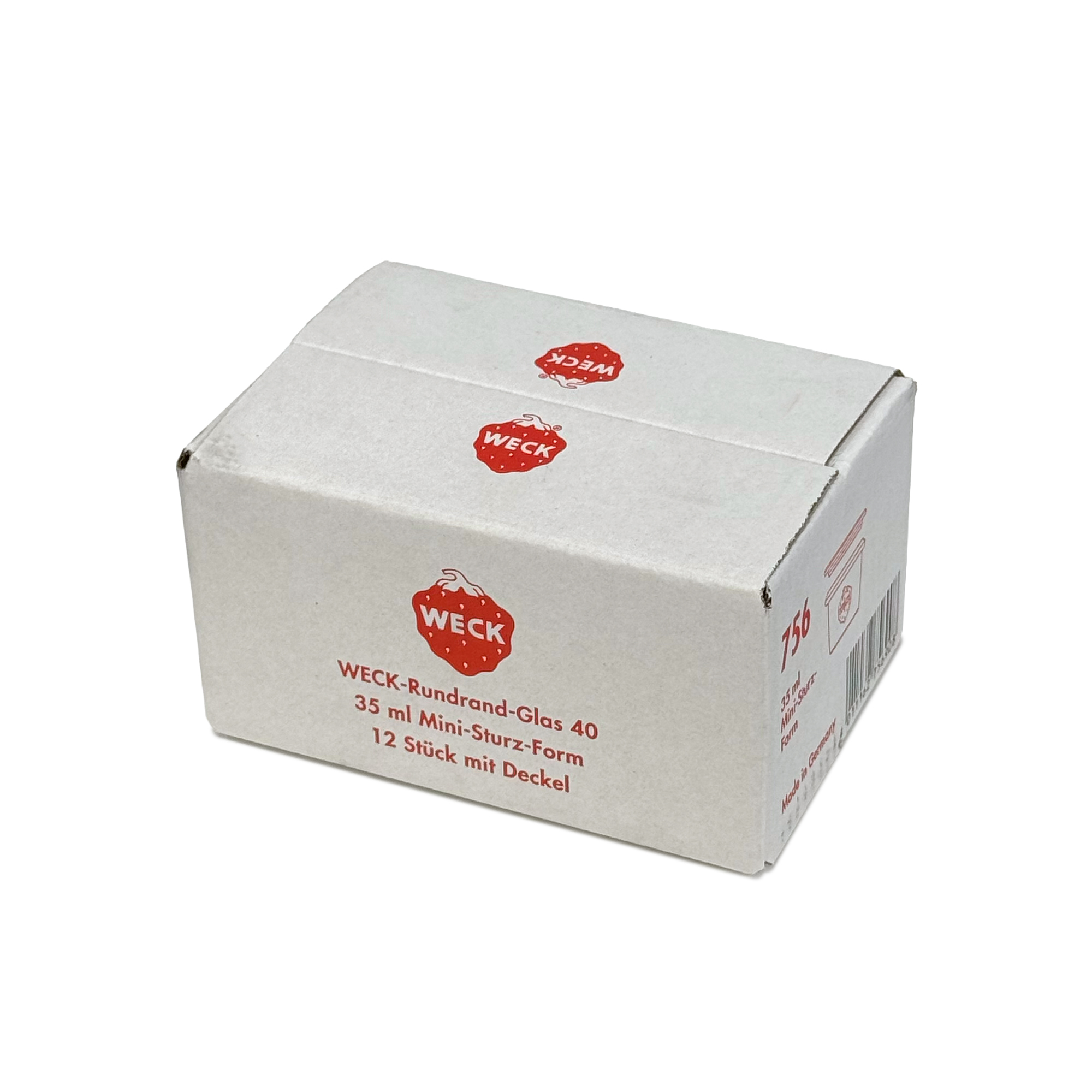 12x 35 ml WECK-pohár typu Sturz so skleneným viečkom RR 40