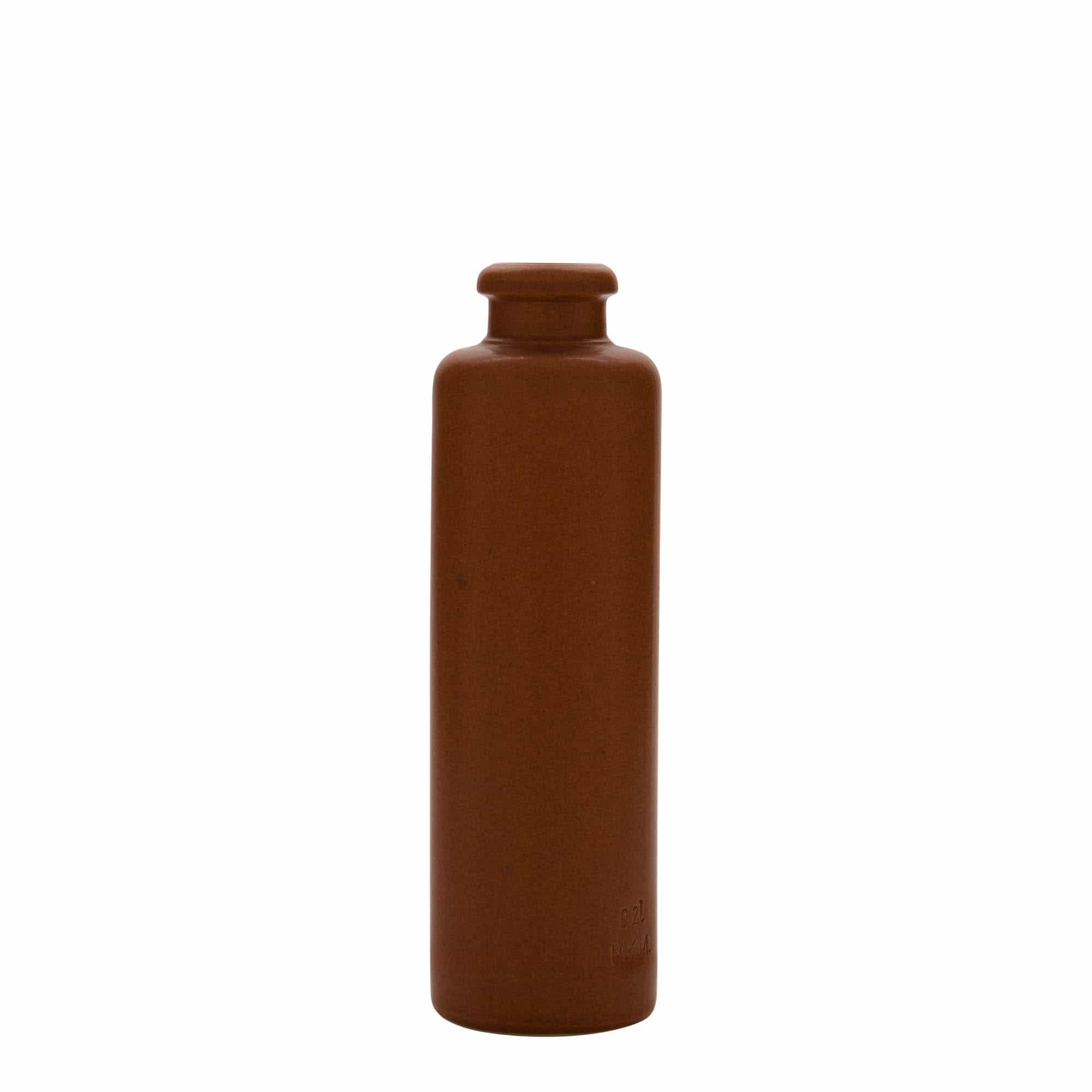200 ml hlinený krčah, kamenina, červená – hnedá farba, hrdlo: korok 200 ml hlinený krčah, kamenina, červená – hnedá farba, hrdlo: korok