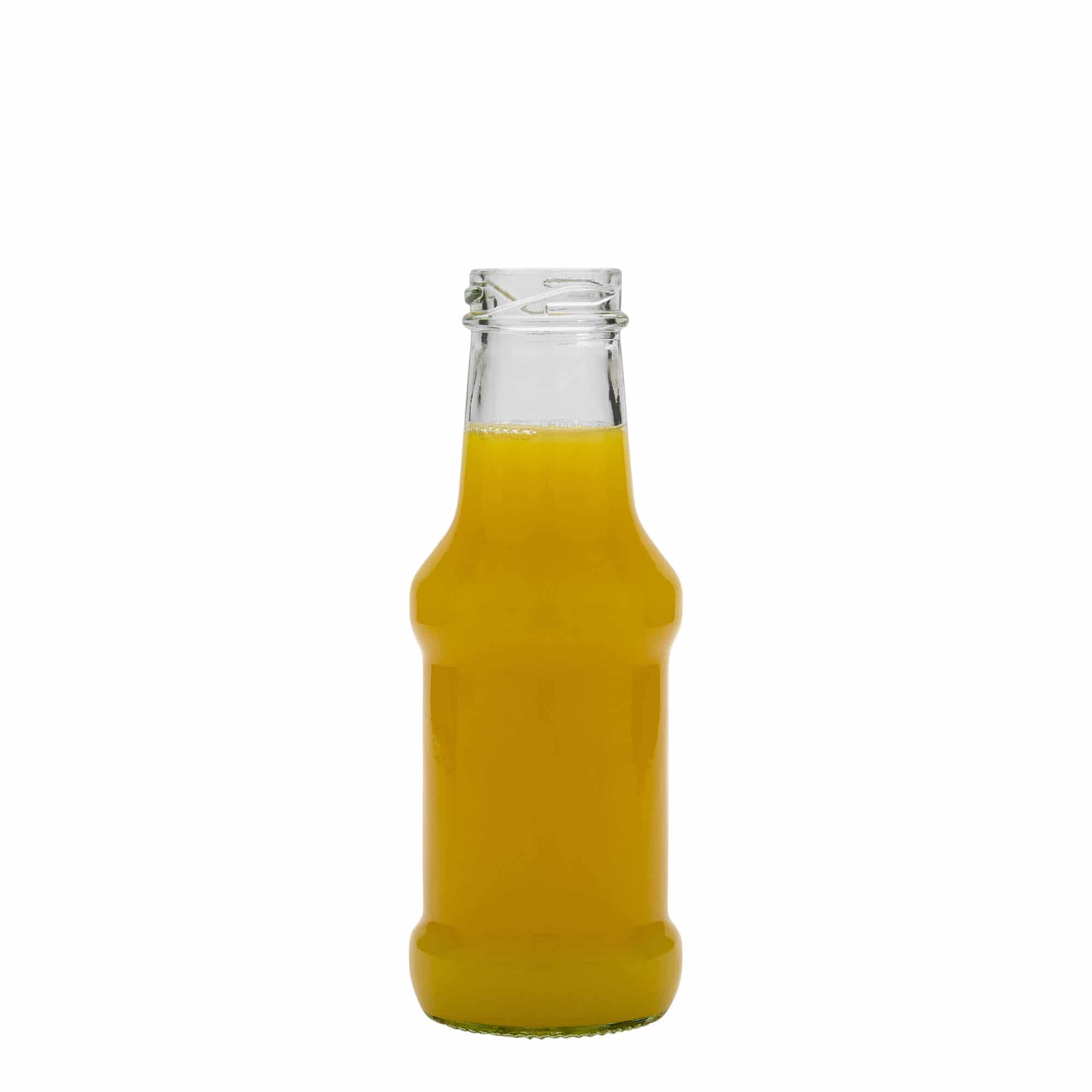 250 ml fľaša na omáčku, sklená, hrdlo: twist off (TO 38)