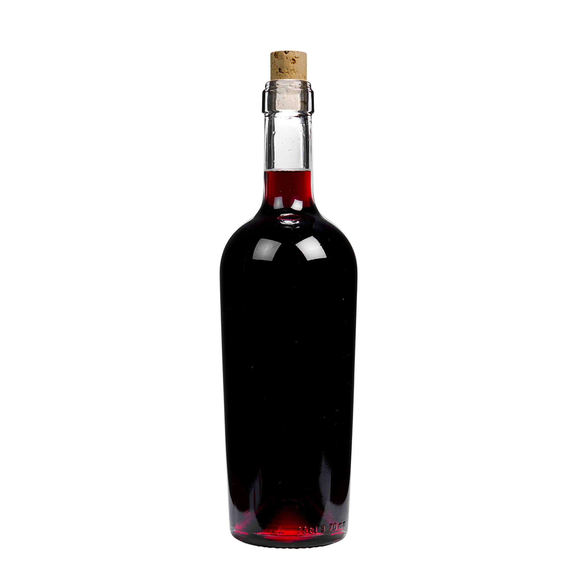 750 ml fľaša na víno 'Imperiale', hrdlo: korok