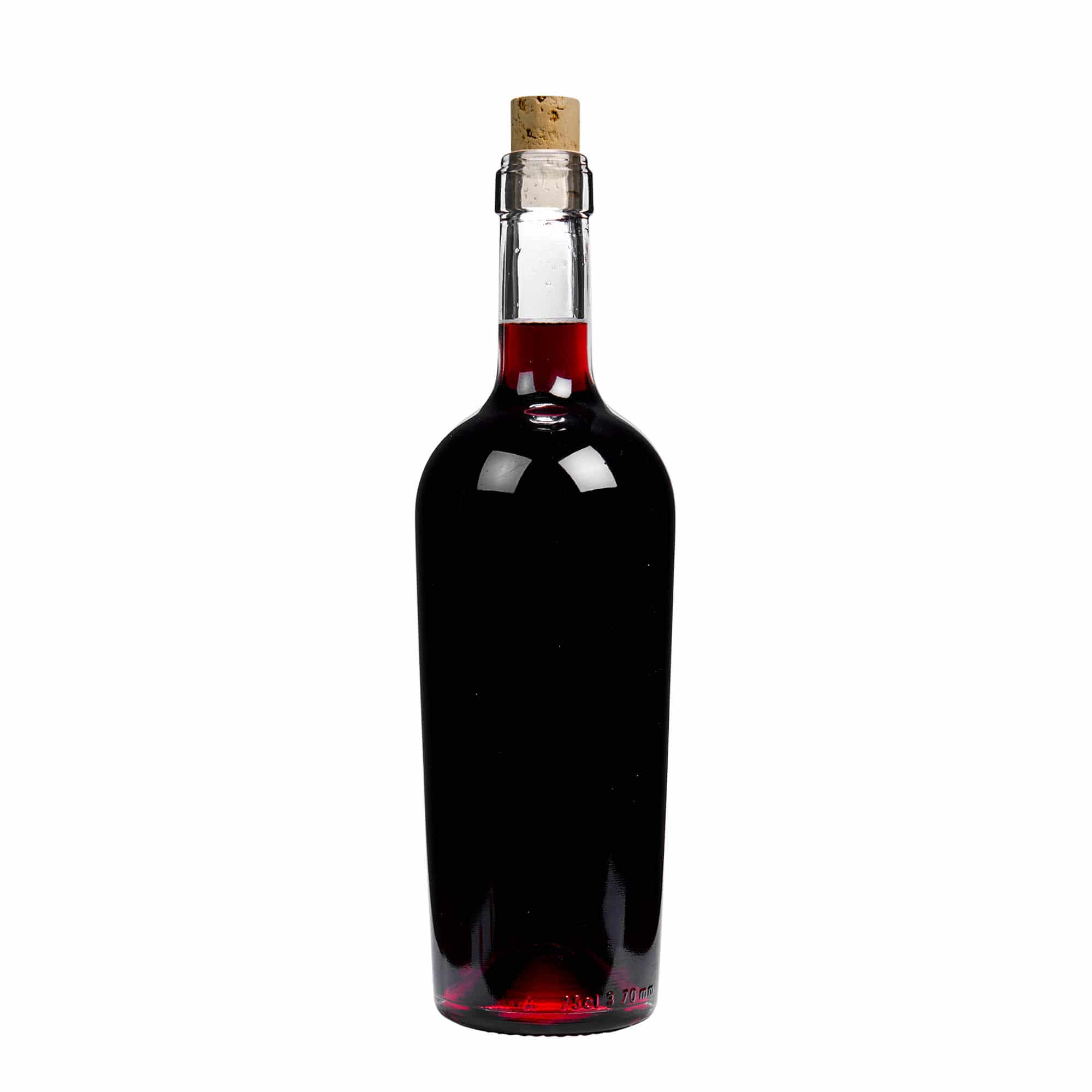 750 ml fľaša na víno 'Imperiale', hrdlo: korok
