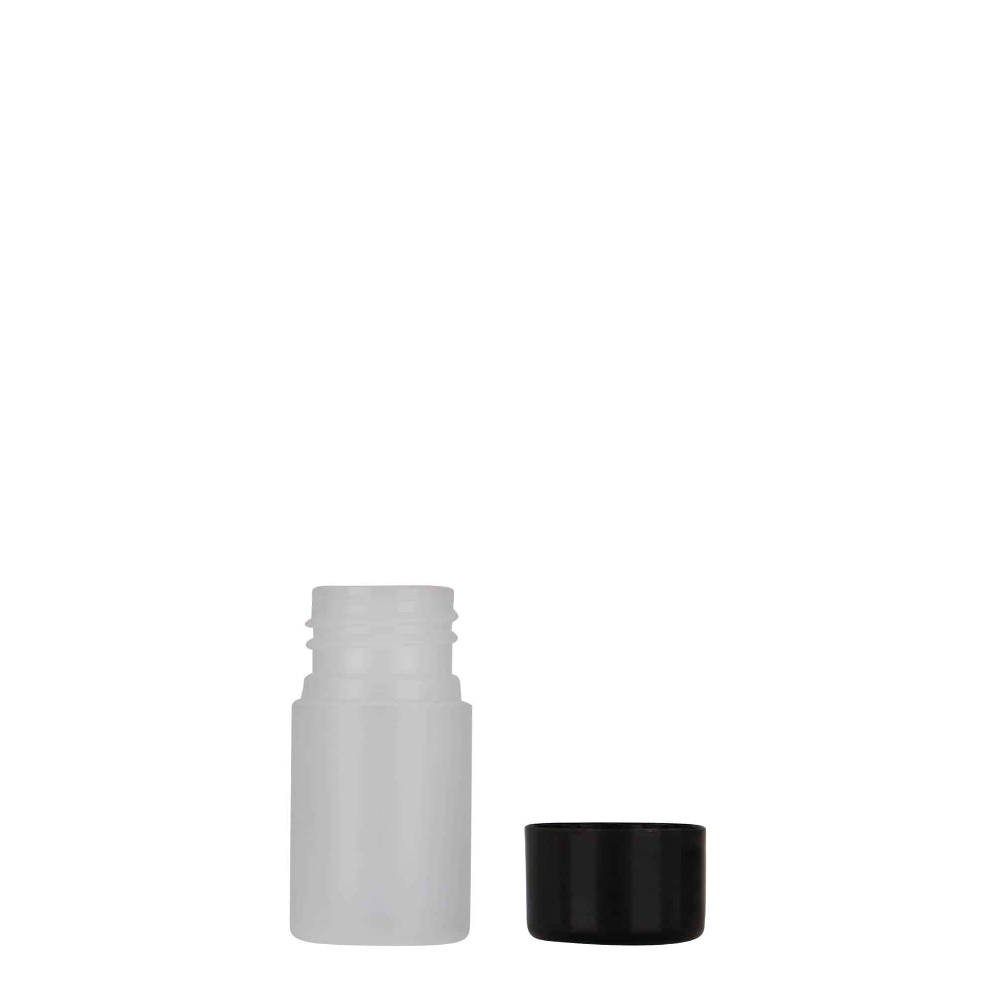 15 ml plastová fľaša „Tuffy“, HDPE, prírodná farba, hrdlo: GPI 24/410