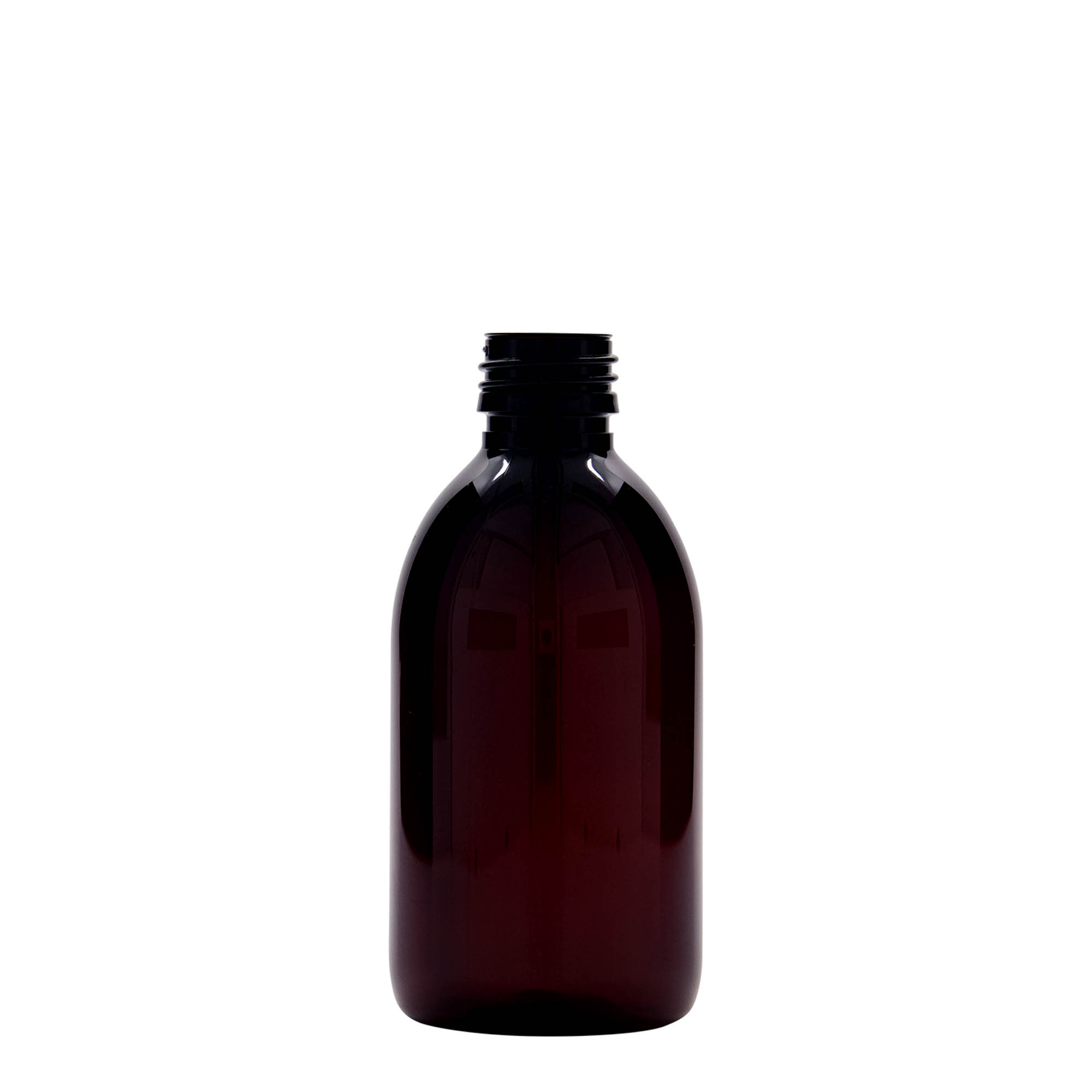 250 ml PET lekárska fľaša, hnedá, plast, hrdlo: PP 28