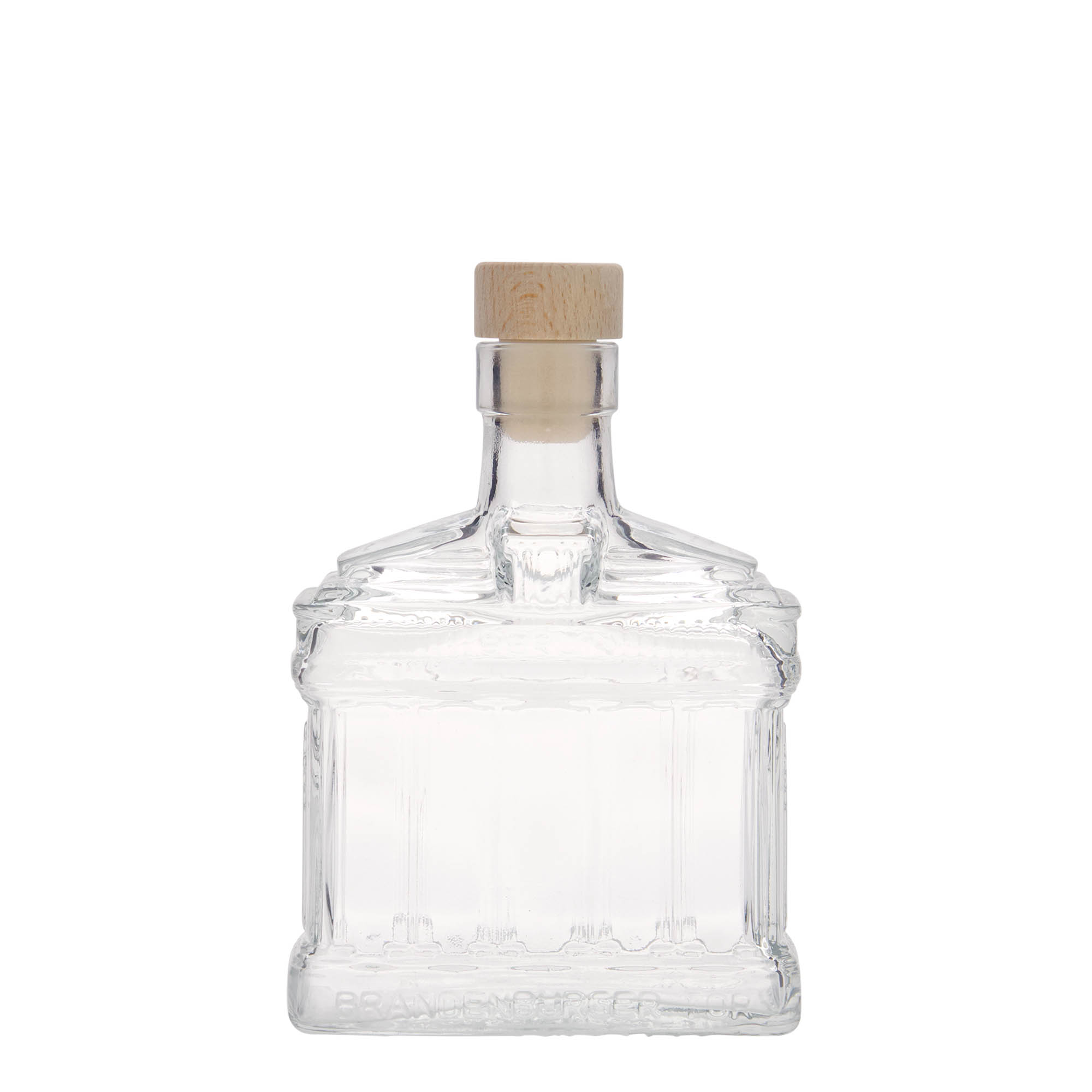 200 ml sklenená fľaša 'Brandenburská brána', hrdlo: korok