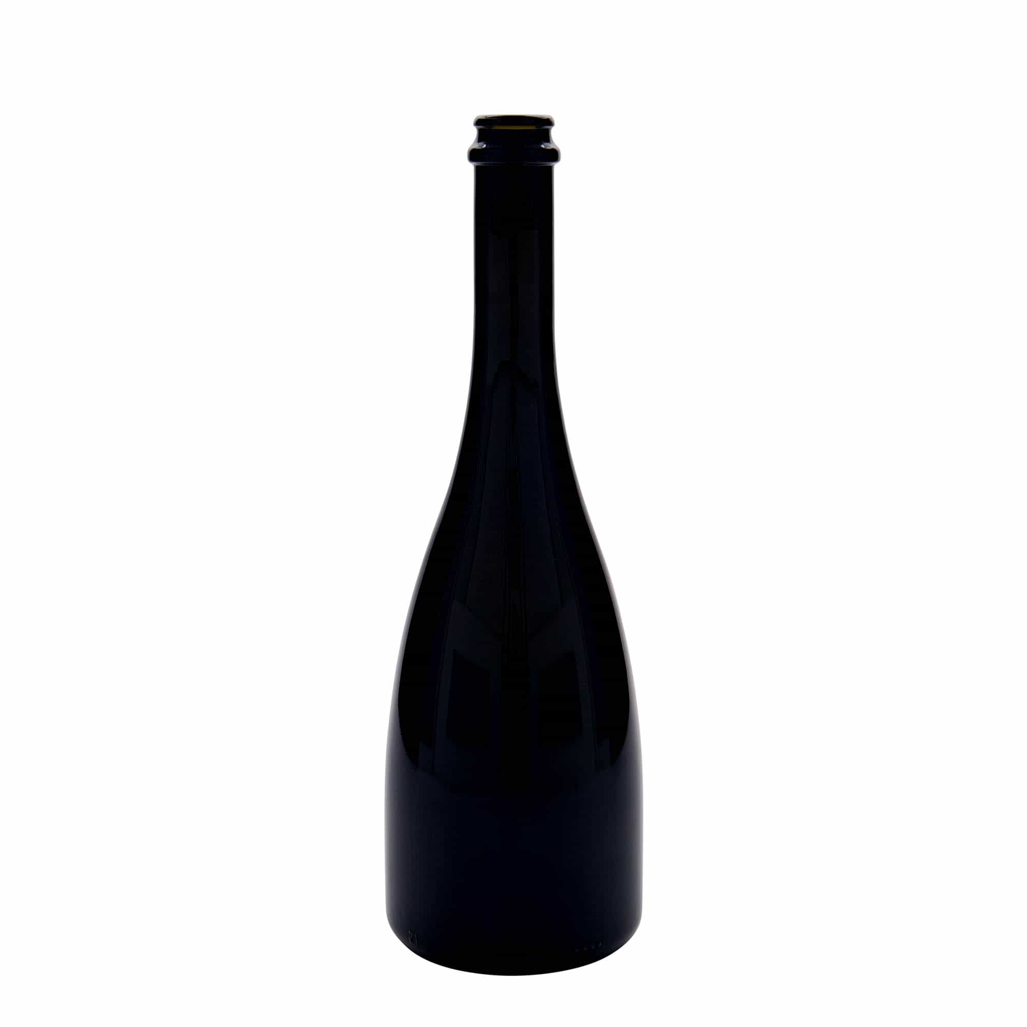 750 ml fľaša na pivo/sekt „Tosca“, sklená, antická zelená farba, hrdlo: štupeľ 750 ml fľaša na pivo/sekt „Tosca“, sklená, antická zelená farba, hrdlo: štupeľ