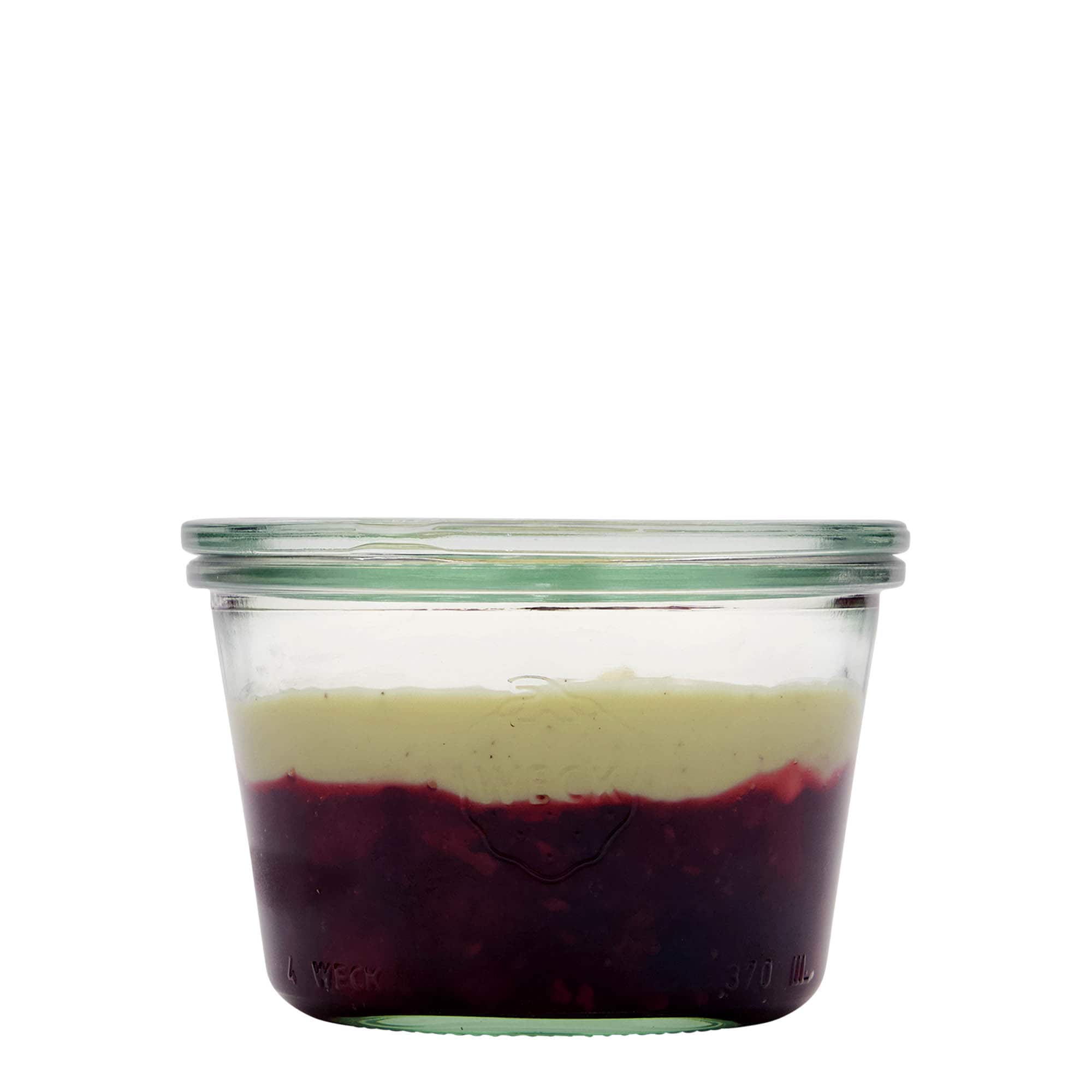 370 ml WECK-záhradné poháre, hrdlo: okrúhly okraj