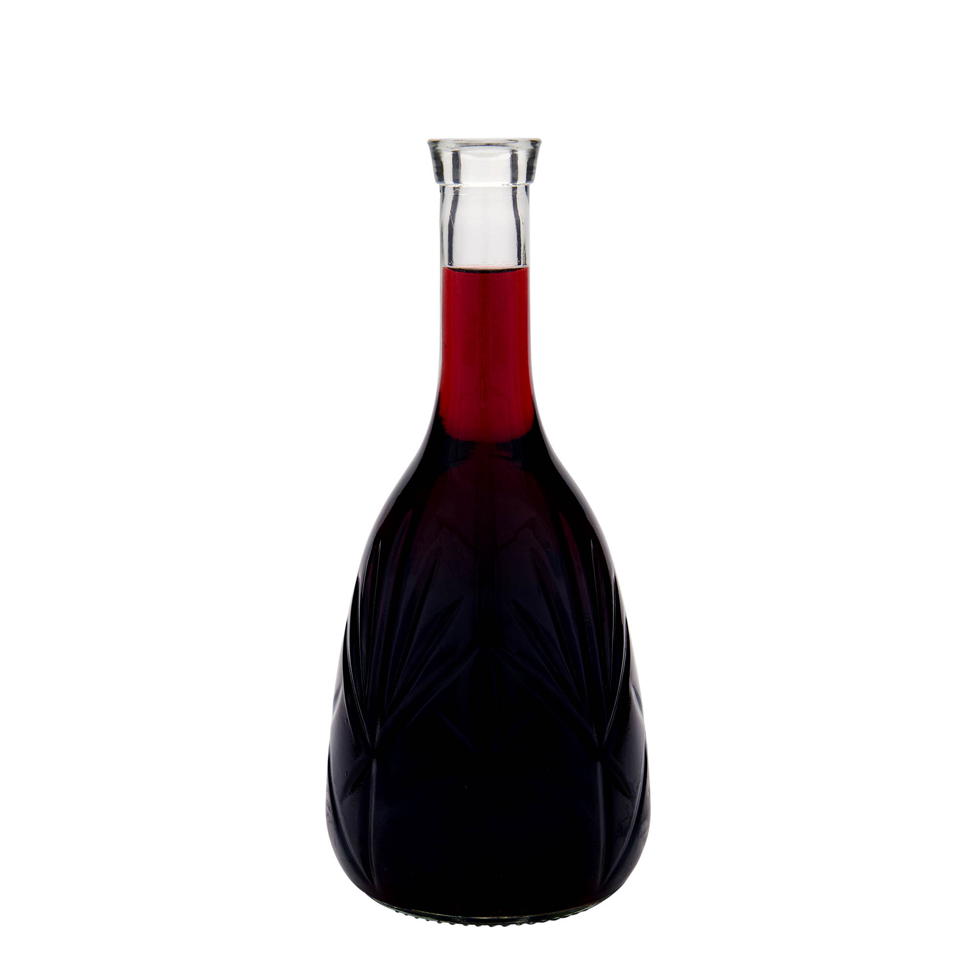1 000 ml sklenená fľaša 'Reliefa', hrdlo: korok 1 000 ml sklenená fľaša 'Reliefa', hrdlo: korok