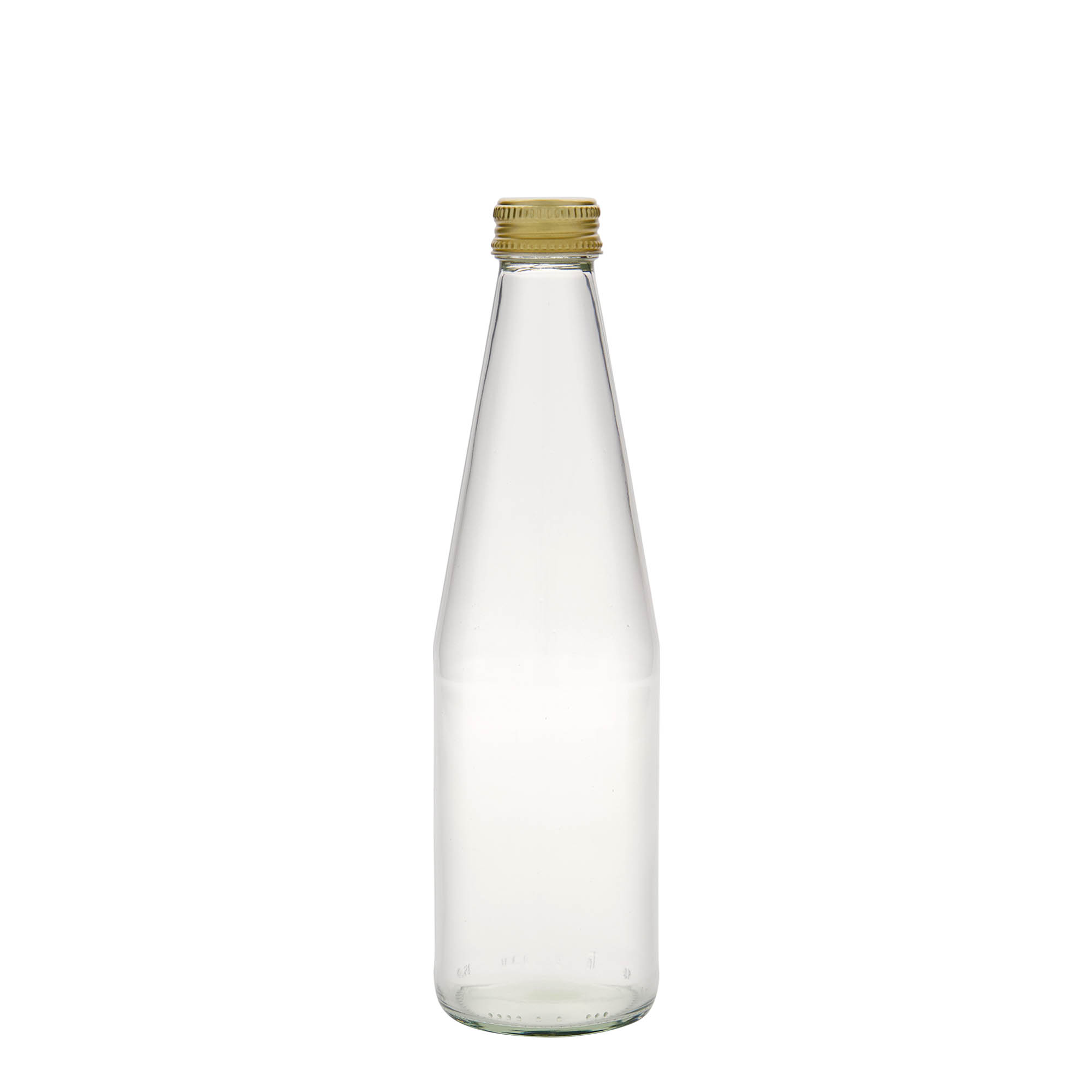 330 ml univerzálna fľaša tvar mrkvy, sklo, hrdlo: PP 28