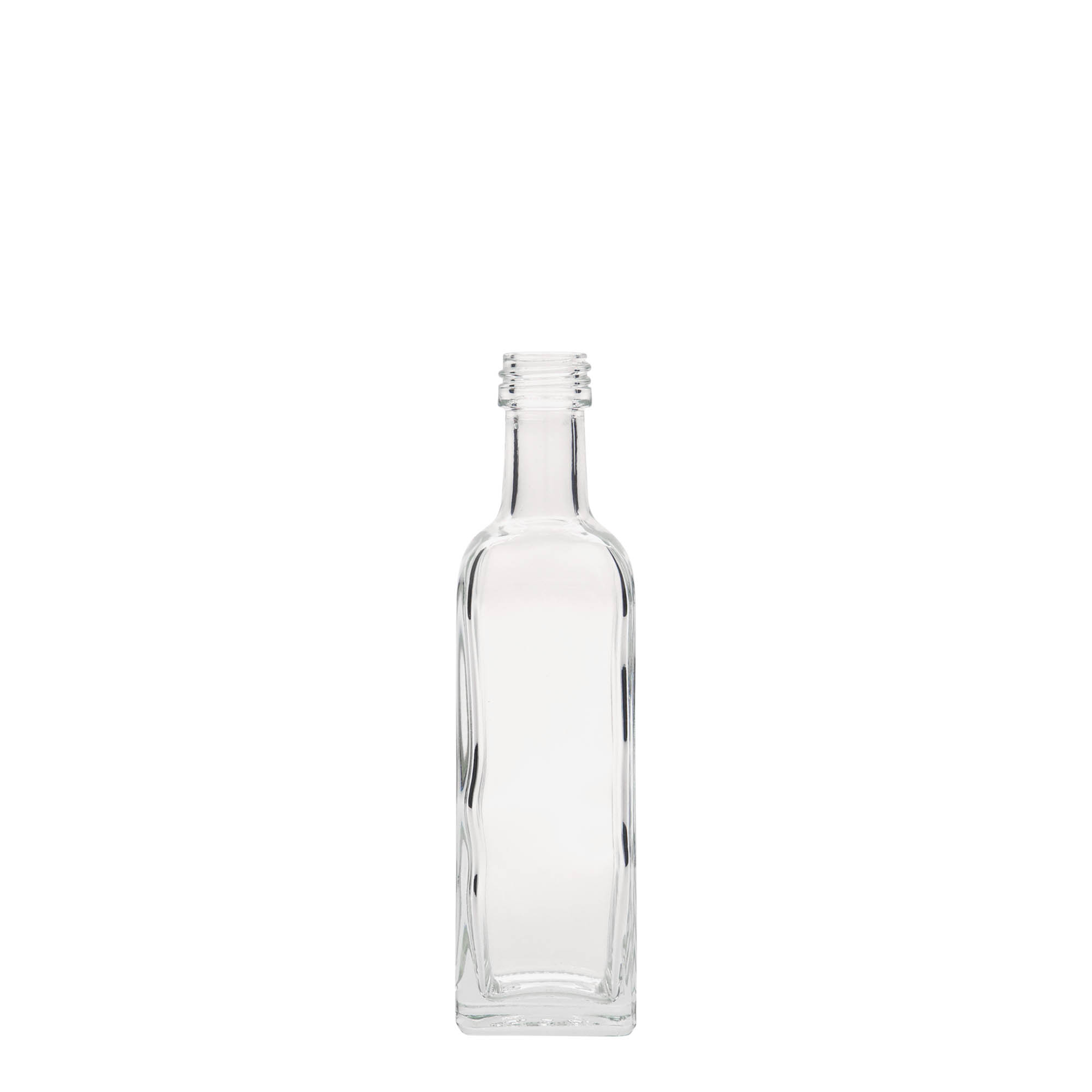 60 ml sklenená fľaša 'Marasca', štvorcová, hrdlo: PP 18 60 ml sklenená fľaša 'Marasca', štvorcová, hrdlo: PP 18