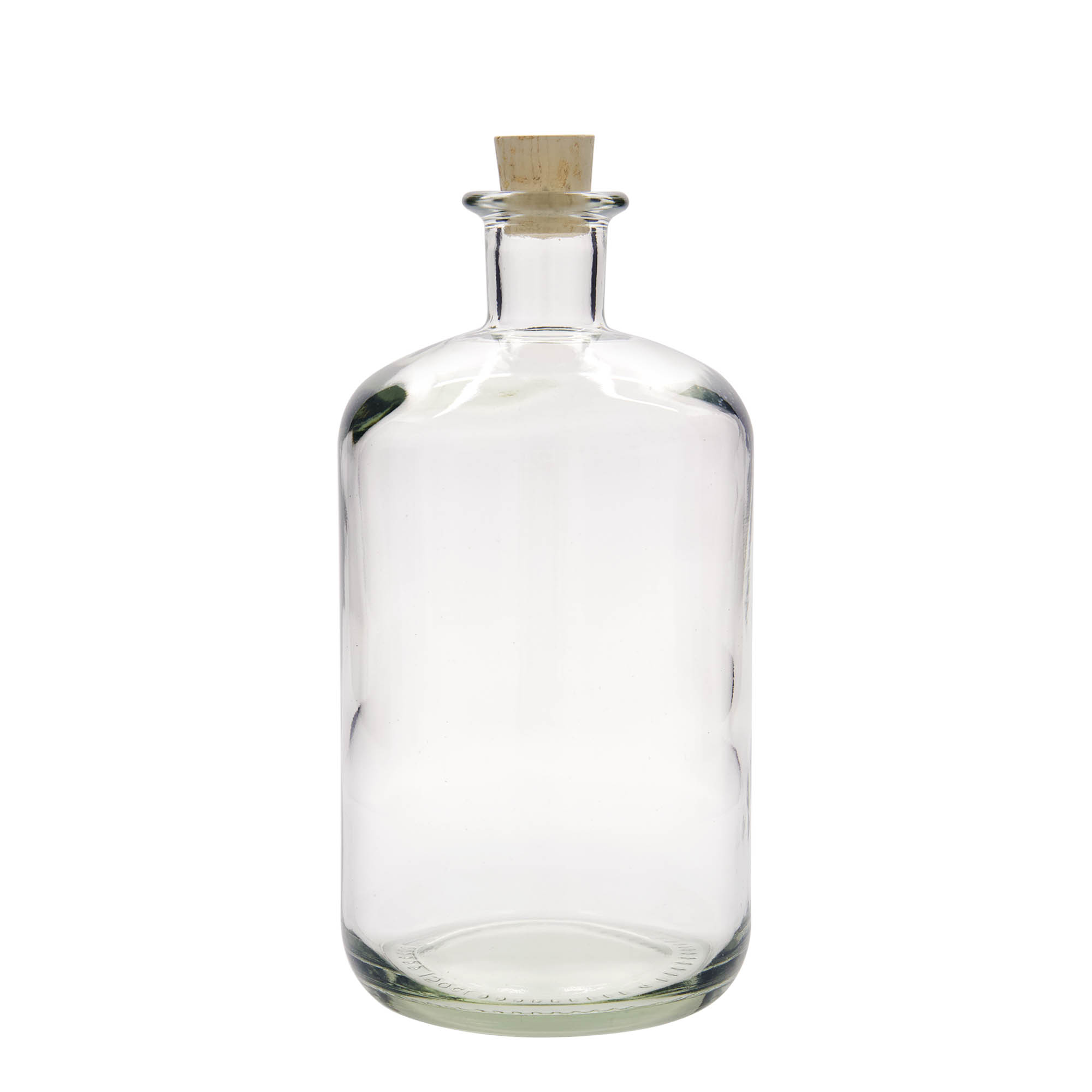 1.500 ml lekárnická sklenená fľaša, hrdlo: korkové