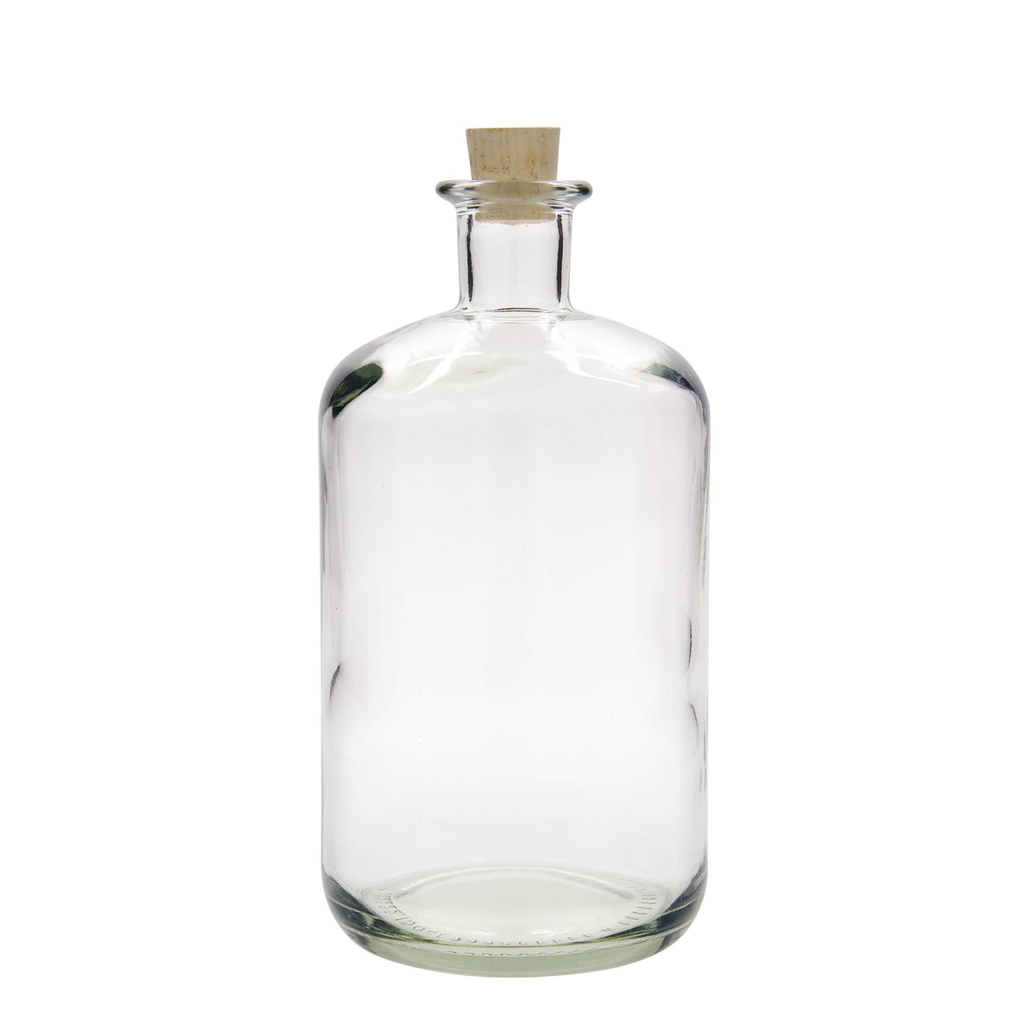 1.500 ml lekárnická sklenená fľaša, hrdlo: korkové
