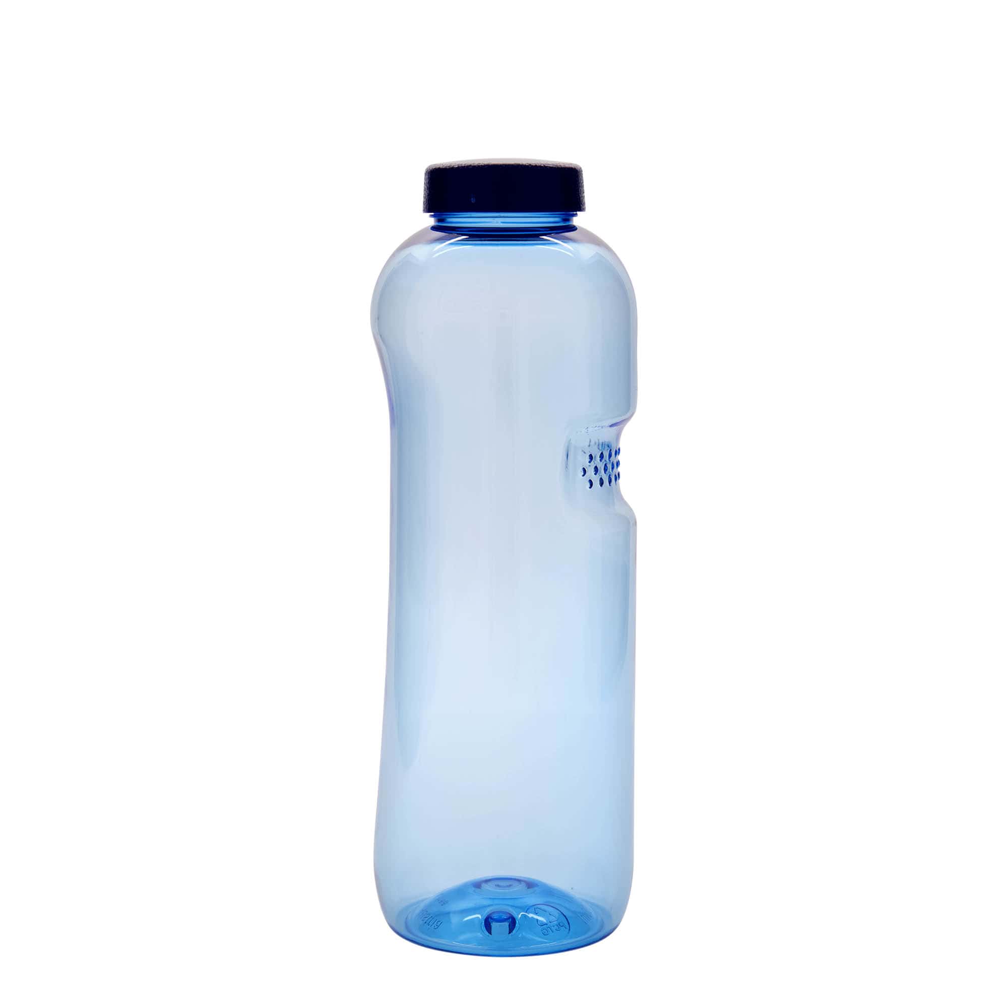 1 000 ml PET-fľaša na pitie 'Kavodrink', plast, modrá