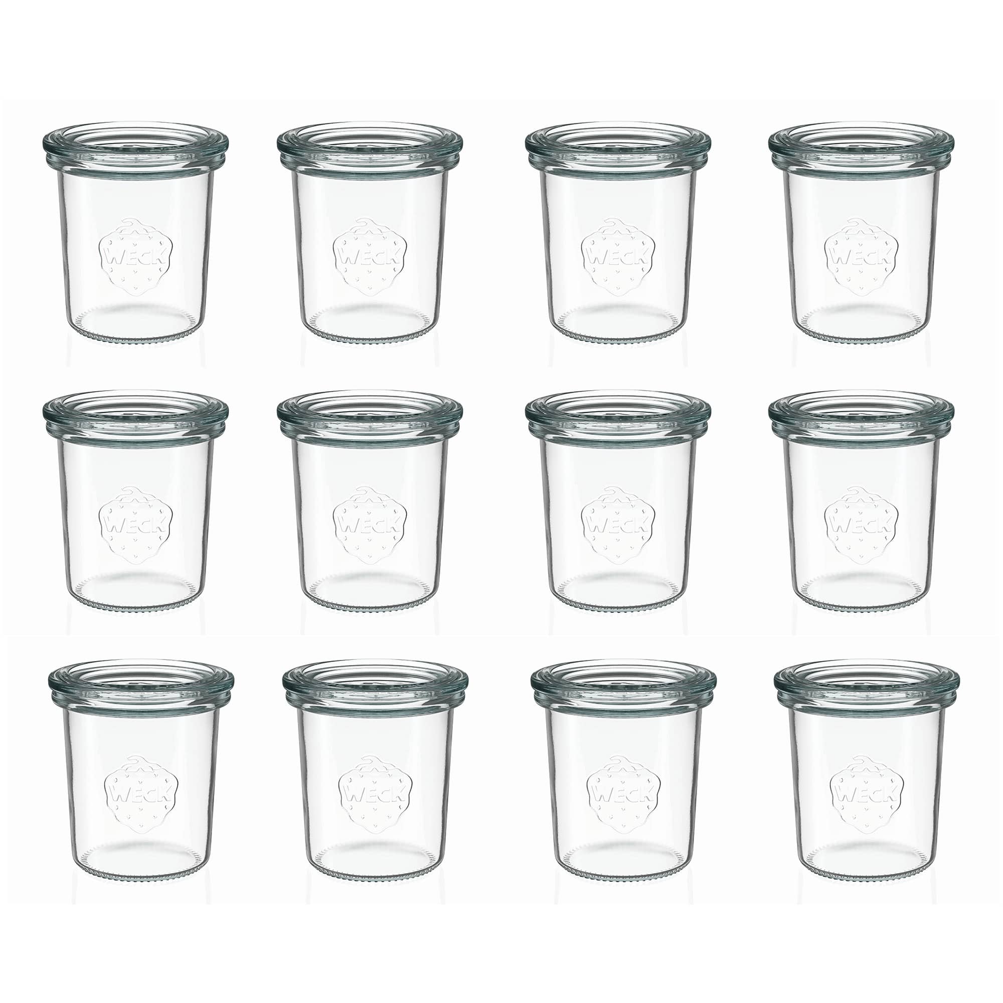 12x 160 ml WECK-pohár typu Sturz so skleneným viečkom RR 60