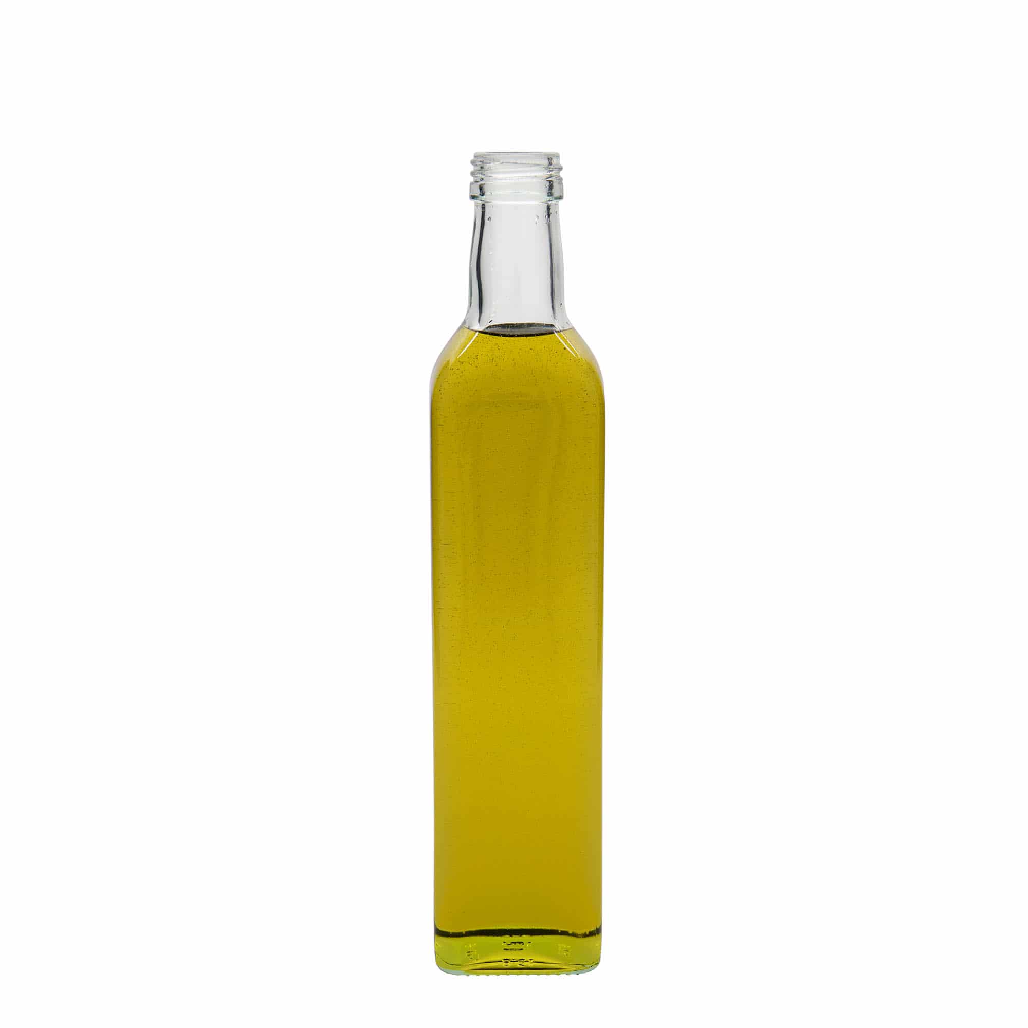 500 ml sklená fľaša „Marasca“, štvorcová, hrdlo: PP 31,5