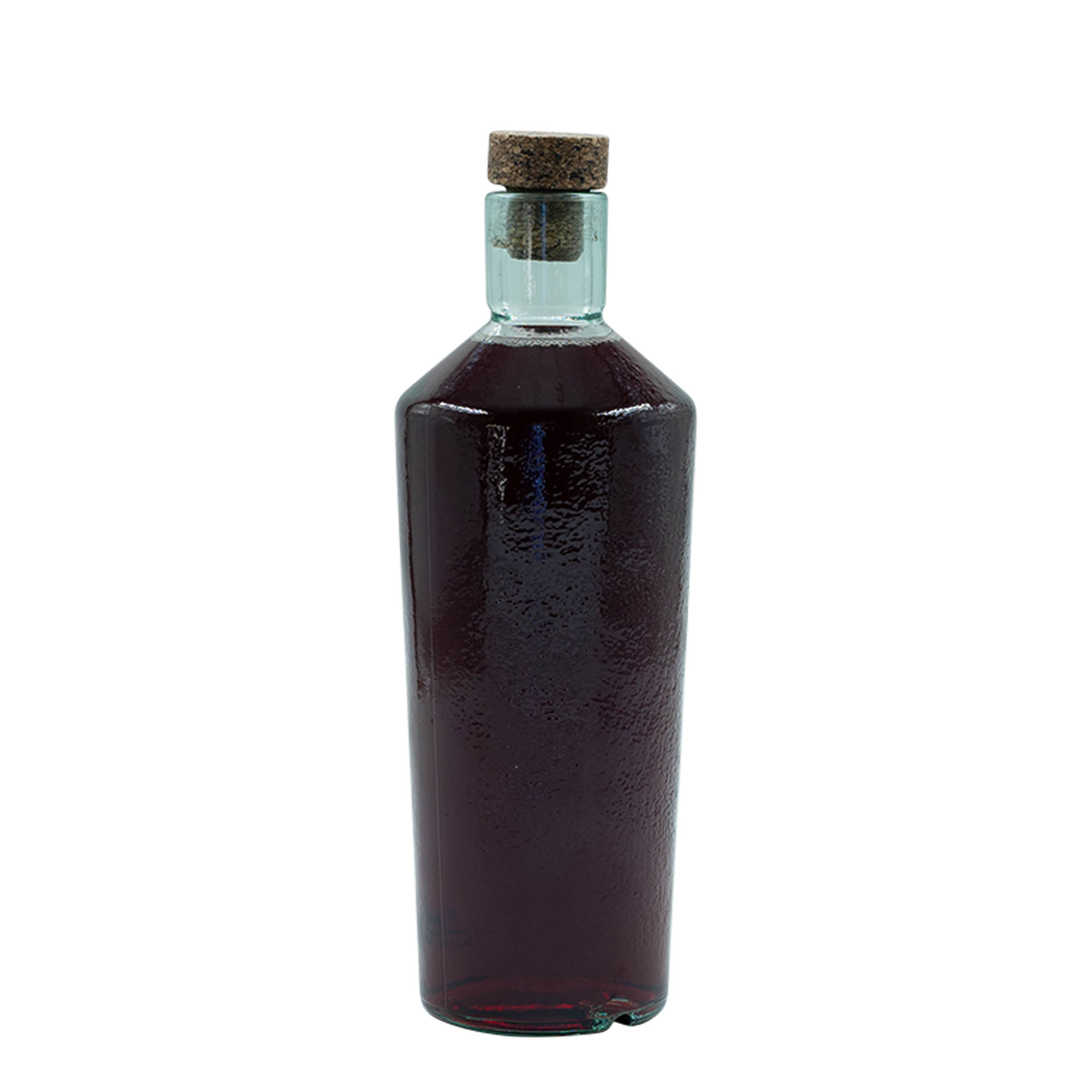 700 ml ručne vyrábaná sklenená fľaša 'Primal', hrdlo: korok