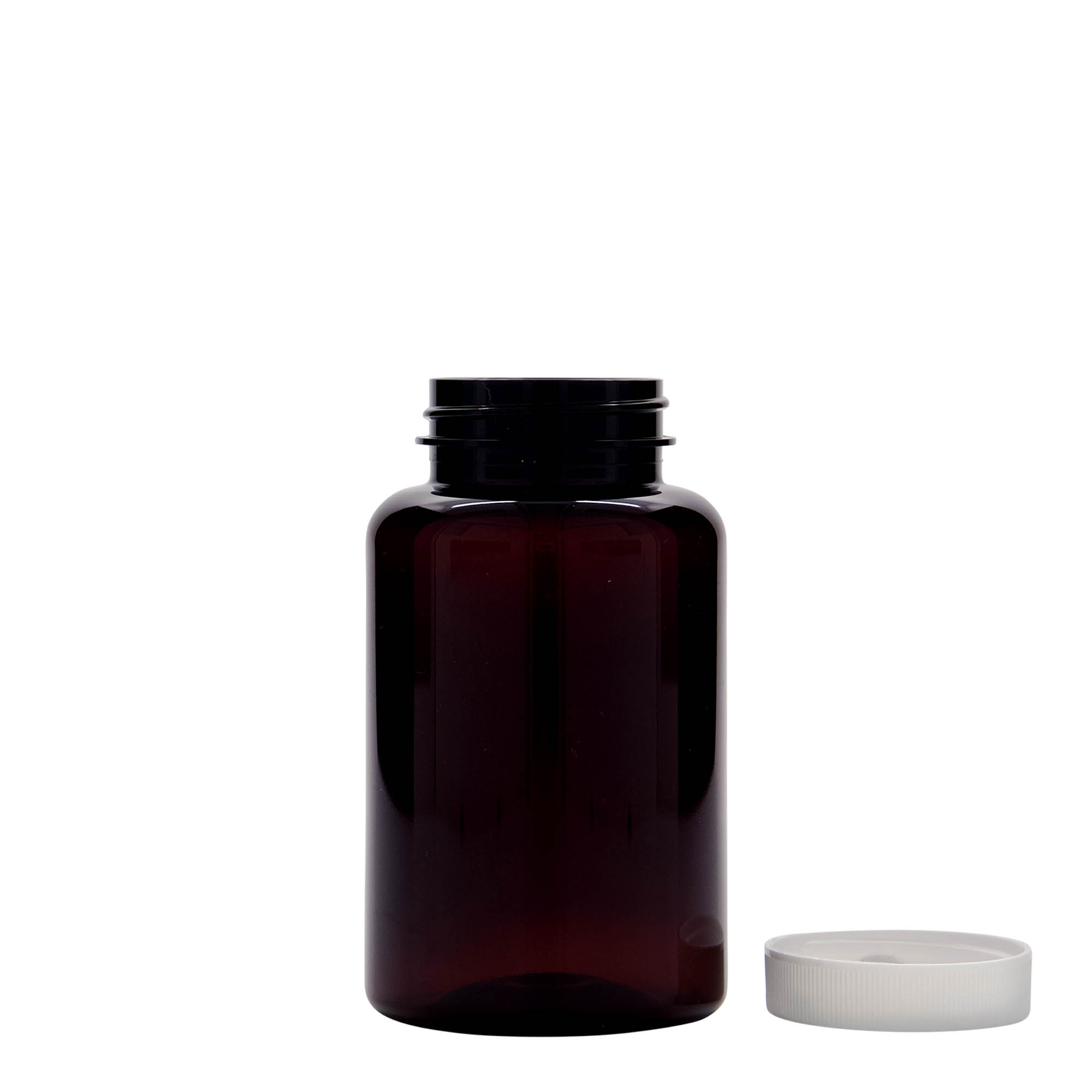 250 ml PET fľaša, plast, hnedá, hrdlo: 45/400 250 ml PET fľaša, plast, hnedá, hrdlo: 45/400