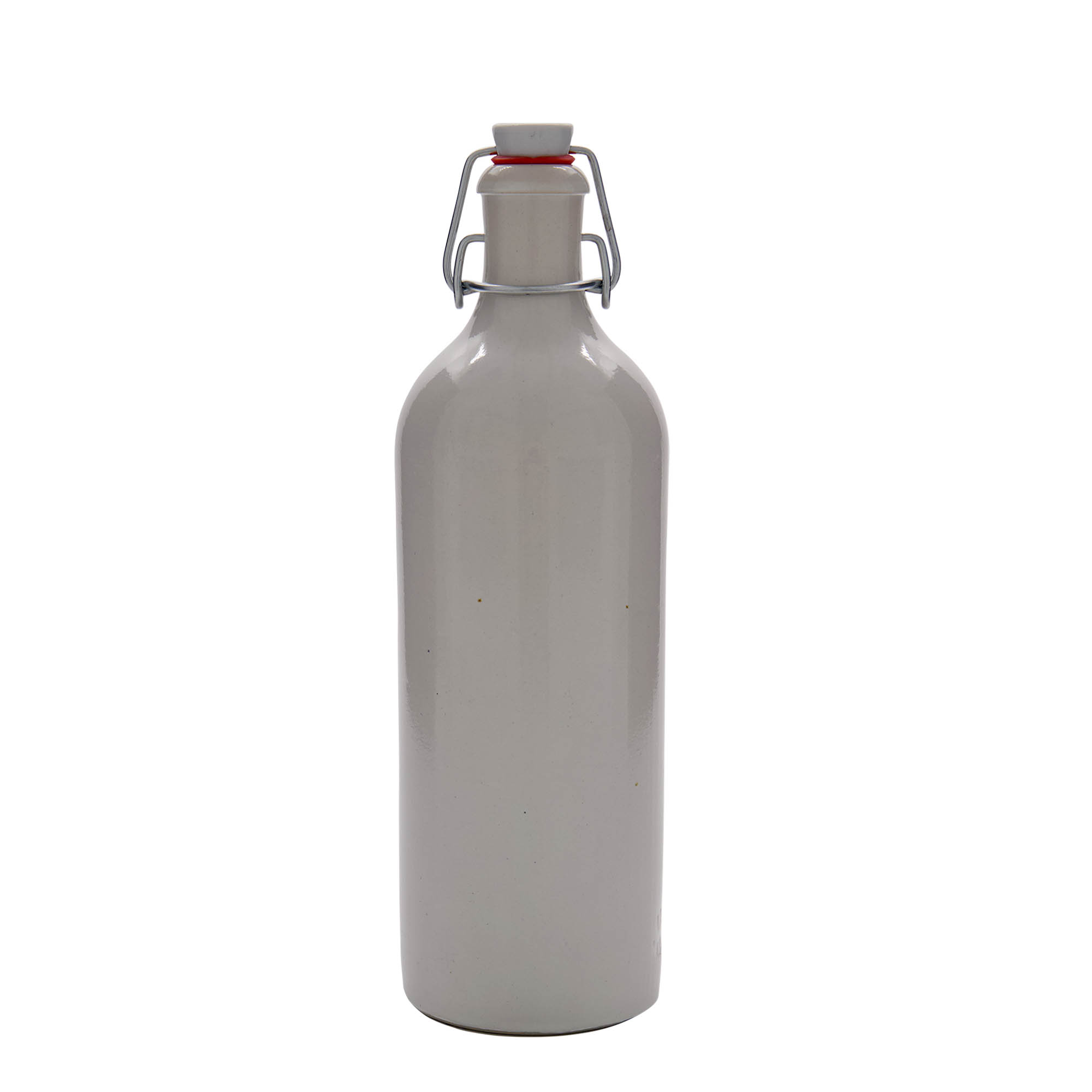 750 ml keramický džbán, kamenina, biely, hrdlo: uzáver s pákou