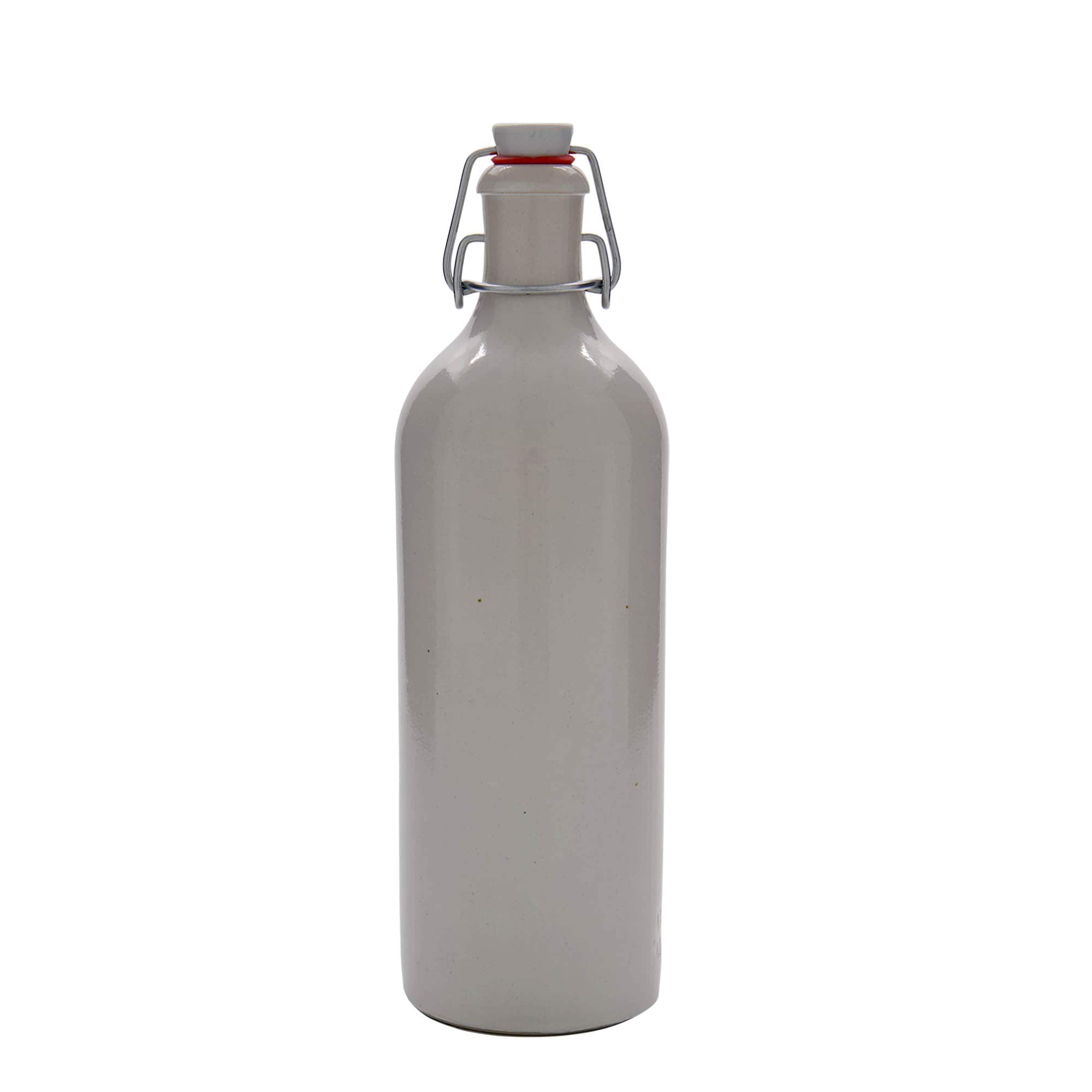 750 ml keramický džbán, kamenina, biely, hrdlo: uzáver s pákou