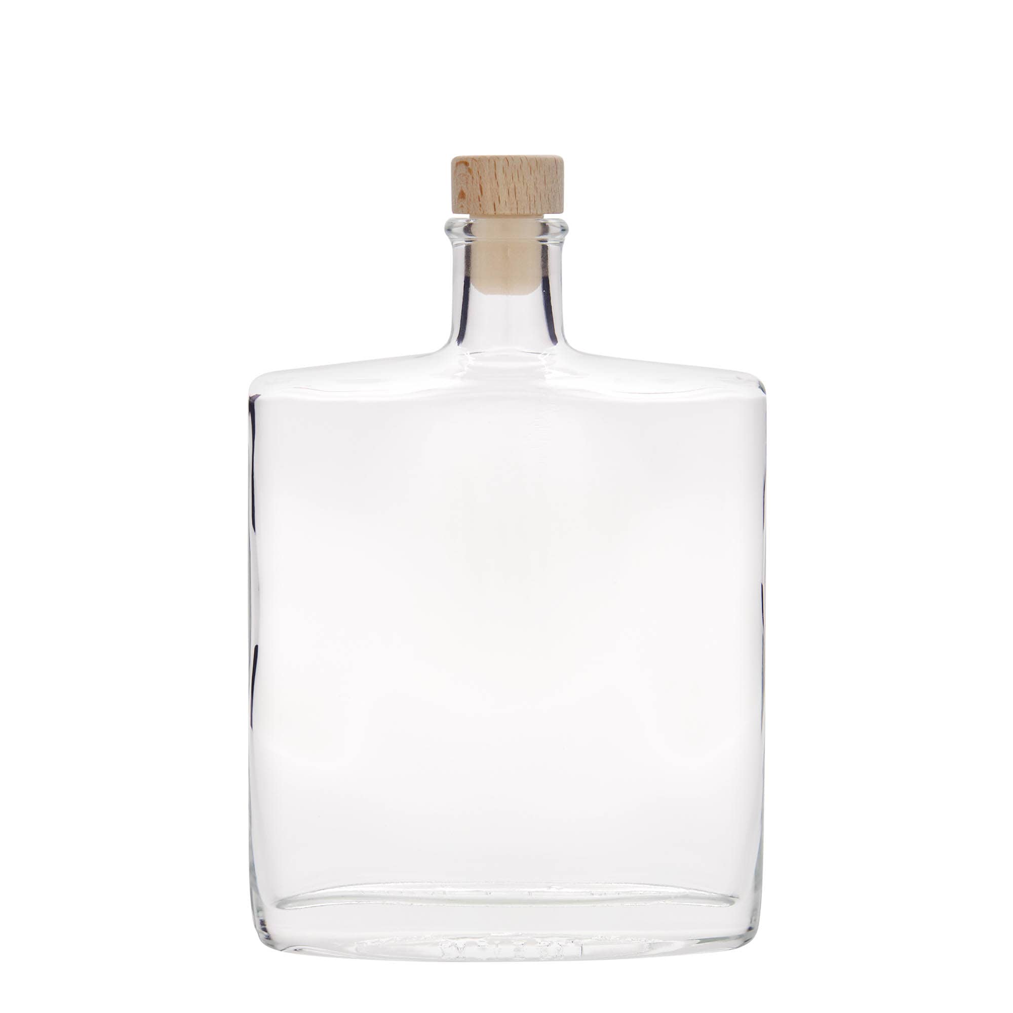 500 ml sklená fľaša „Zorbas“, oválna, hrdlo: korok