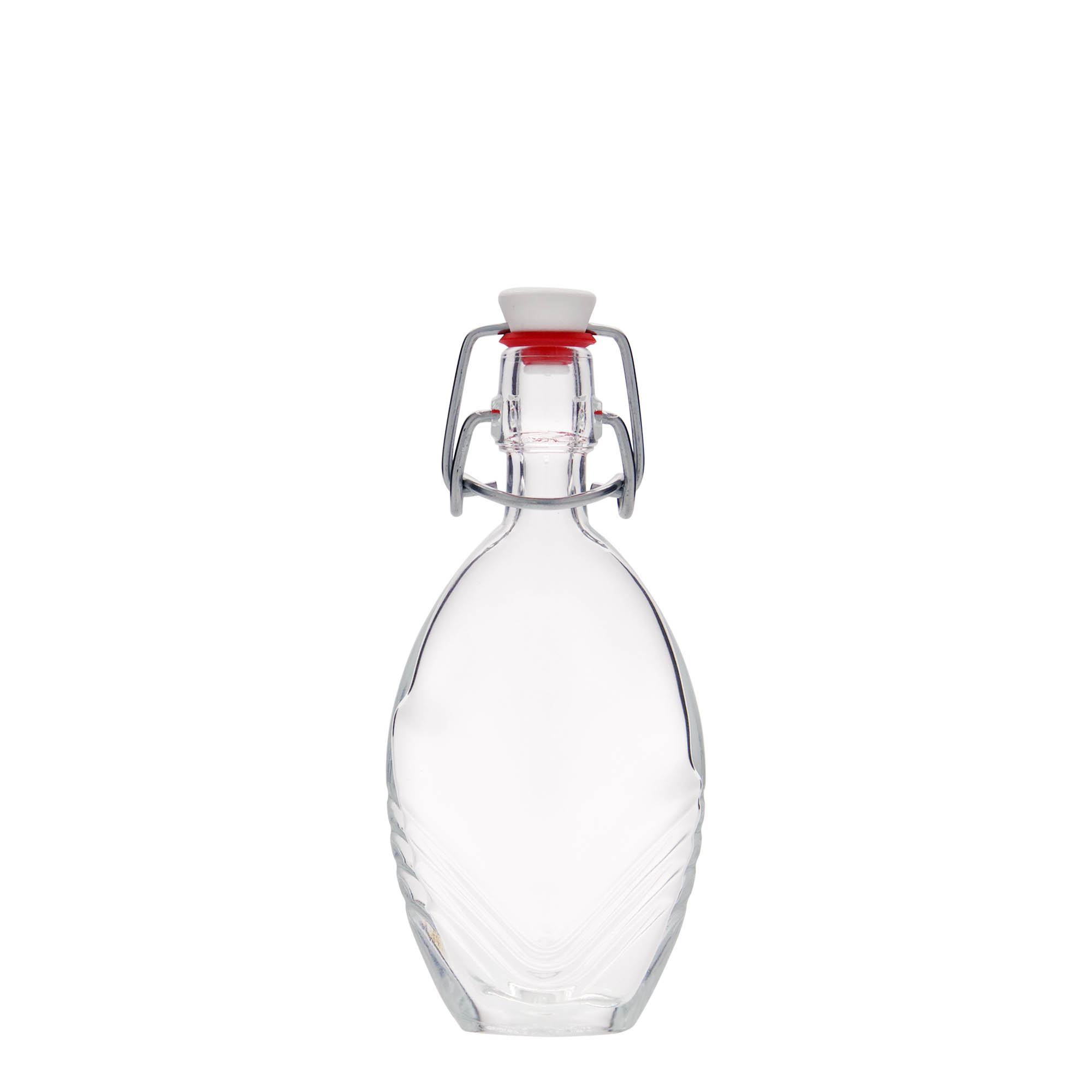 40 ml sklenená fľaša 'Florence', oválna, hrdlo: západkový uzáver 40 ml sklenená fľaša 'Florence', oválna, hrdlo: západkový uzáver