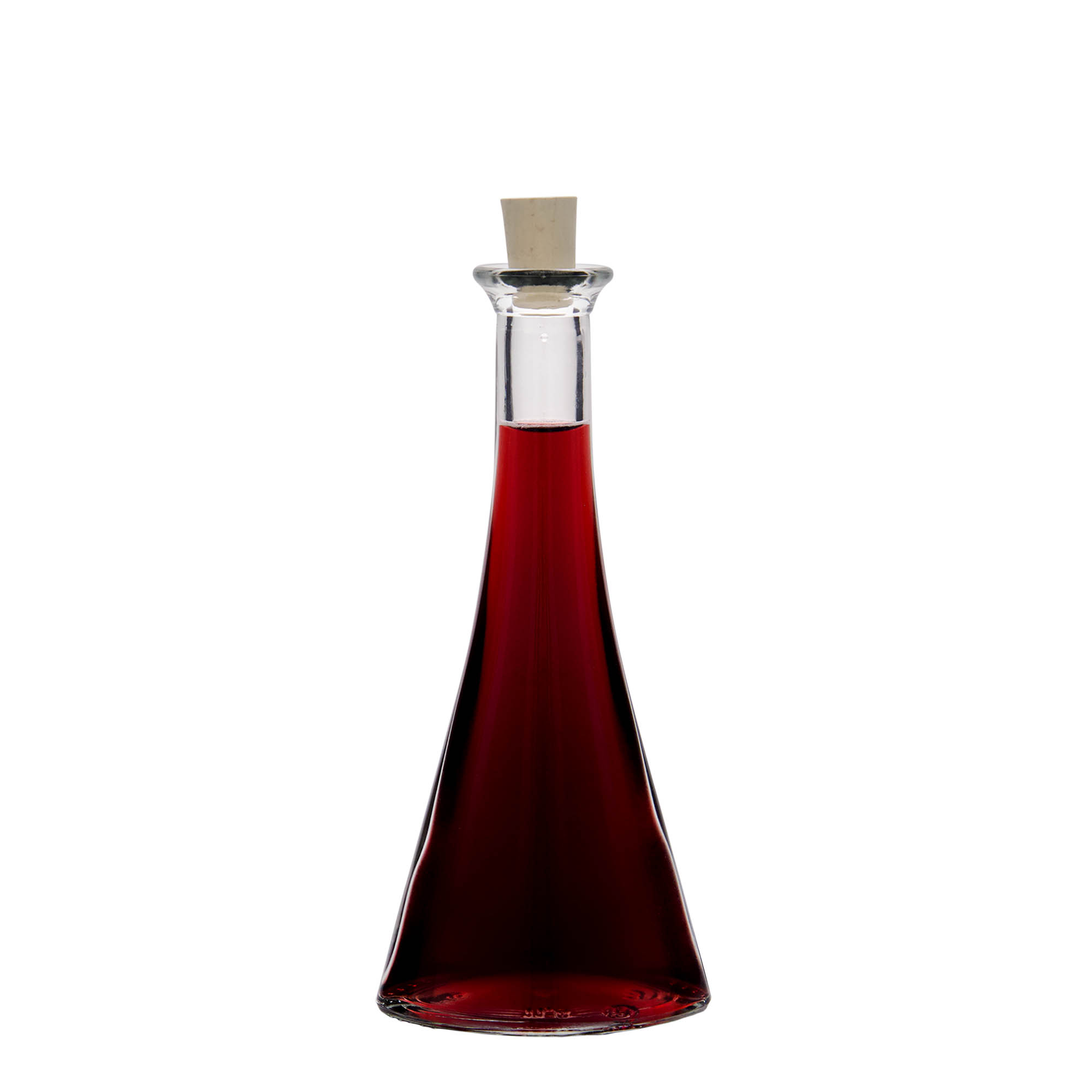 100 ml sklenená fľaša 'Veronica', polkruhová, hrdlo: korok