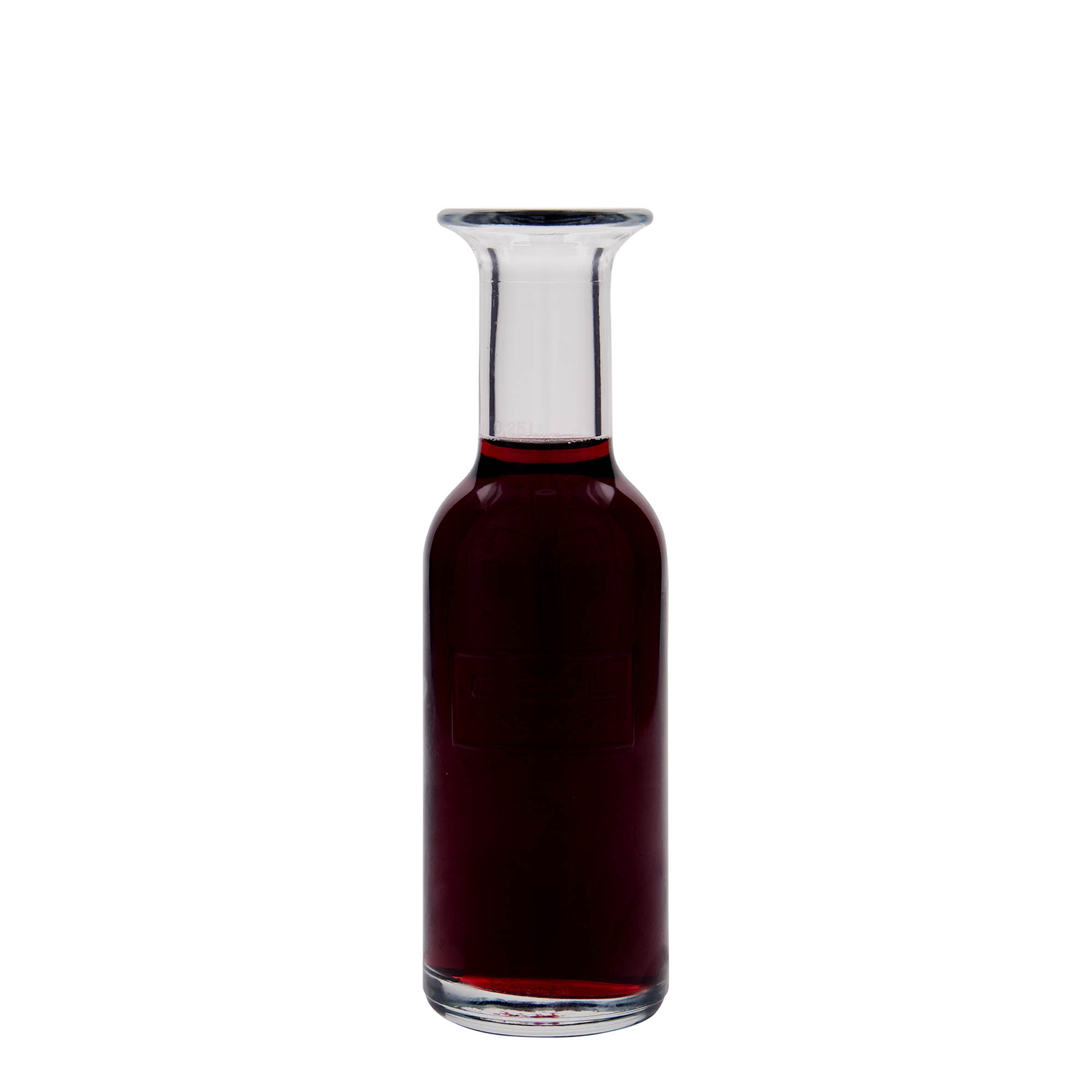 250 ml sklenená fľaša 'Optima Fine Wine', hrdlo: korok